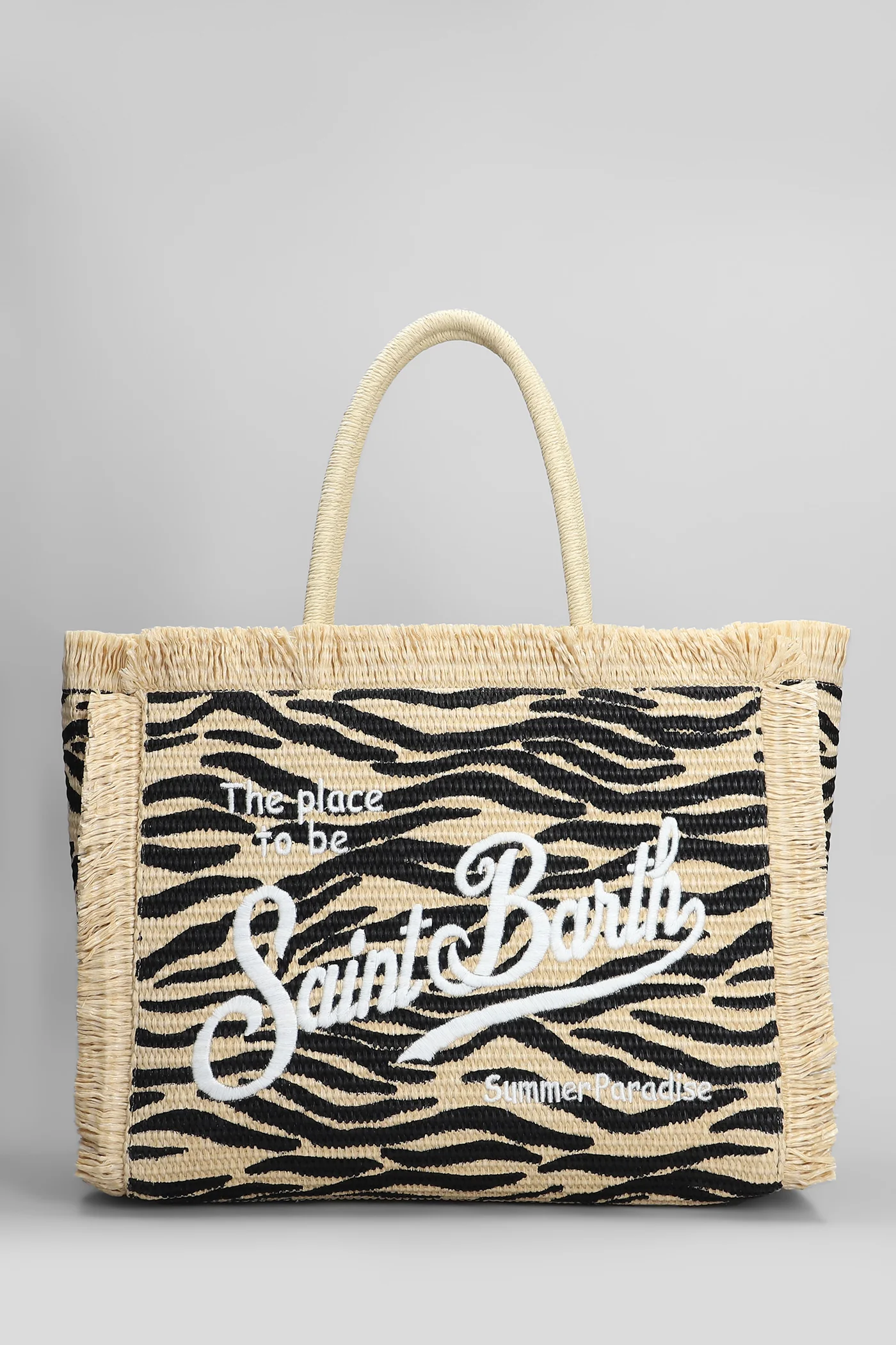 Vanity straw n Tote in beige Polypropylene