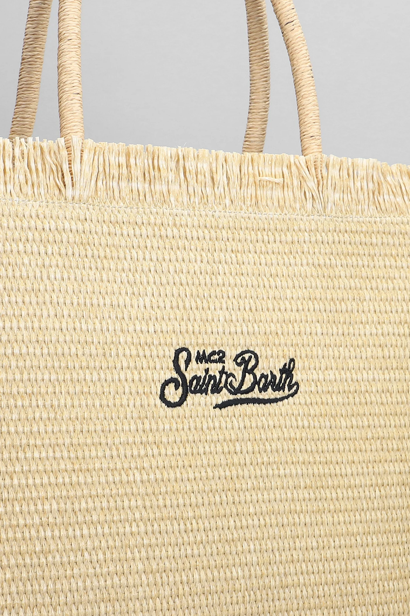 Vanity straw n Tote in beige raffia - Image 4