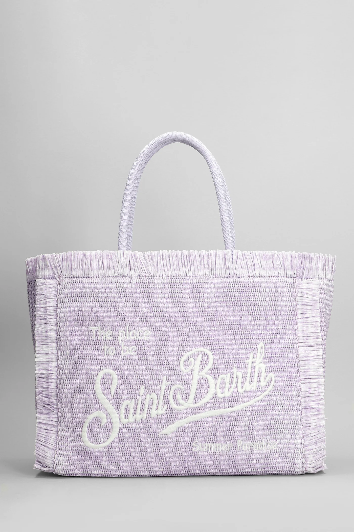 Vanity straw n Tote in Viola raffia