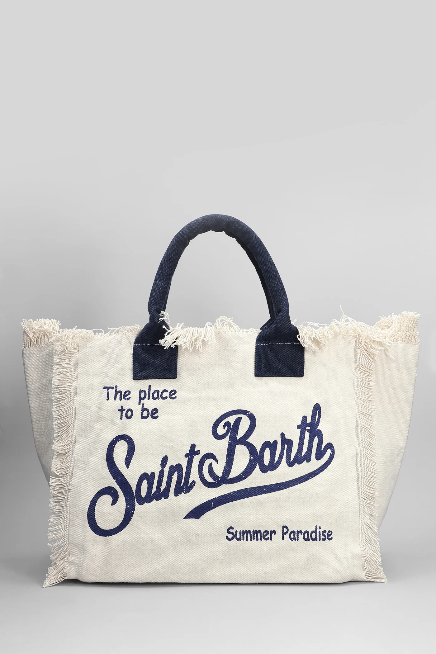 Vanity Tote in beige cotton - Image 3