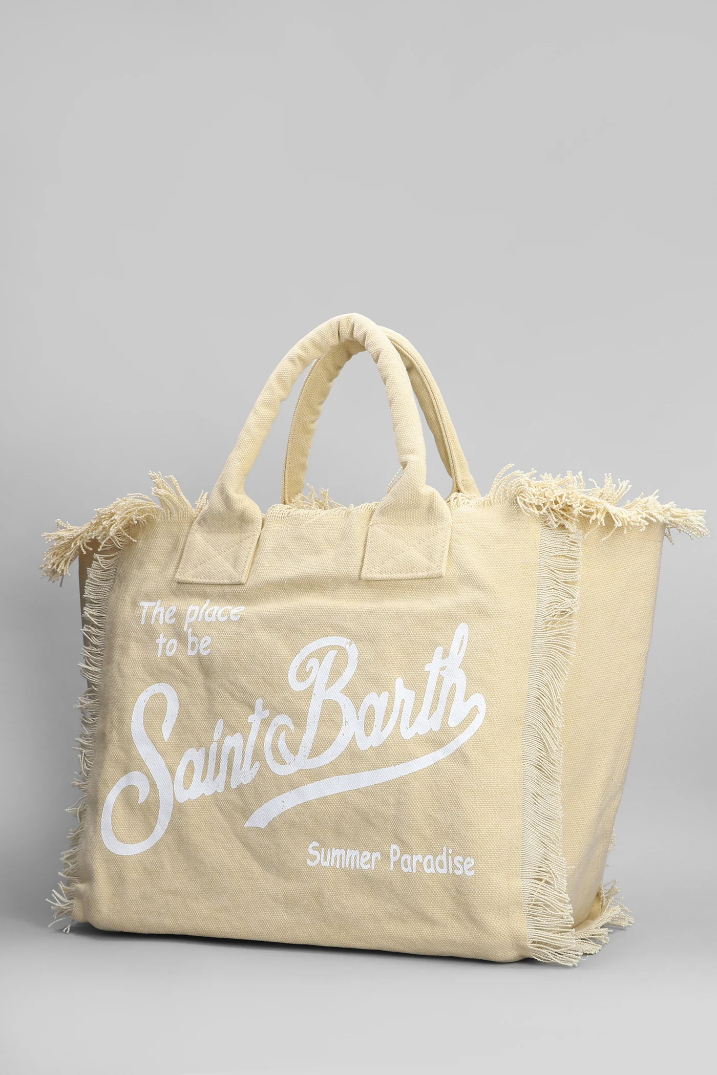 Vanity Tote in beige cotton - Image 2