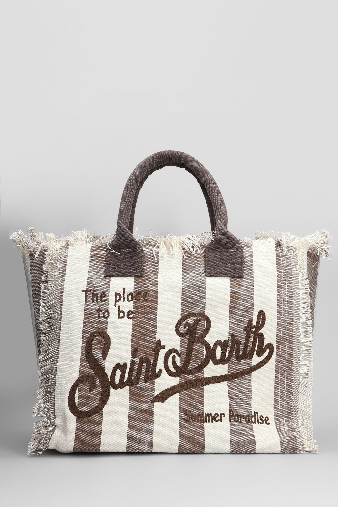 Vanity Tote in beige cotton - Image 3
