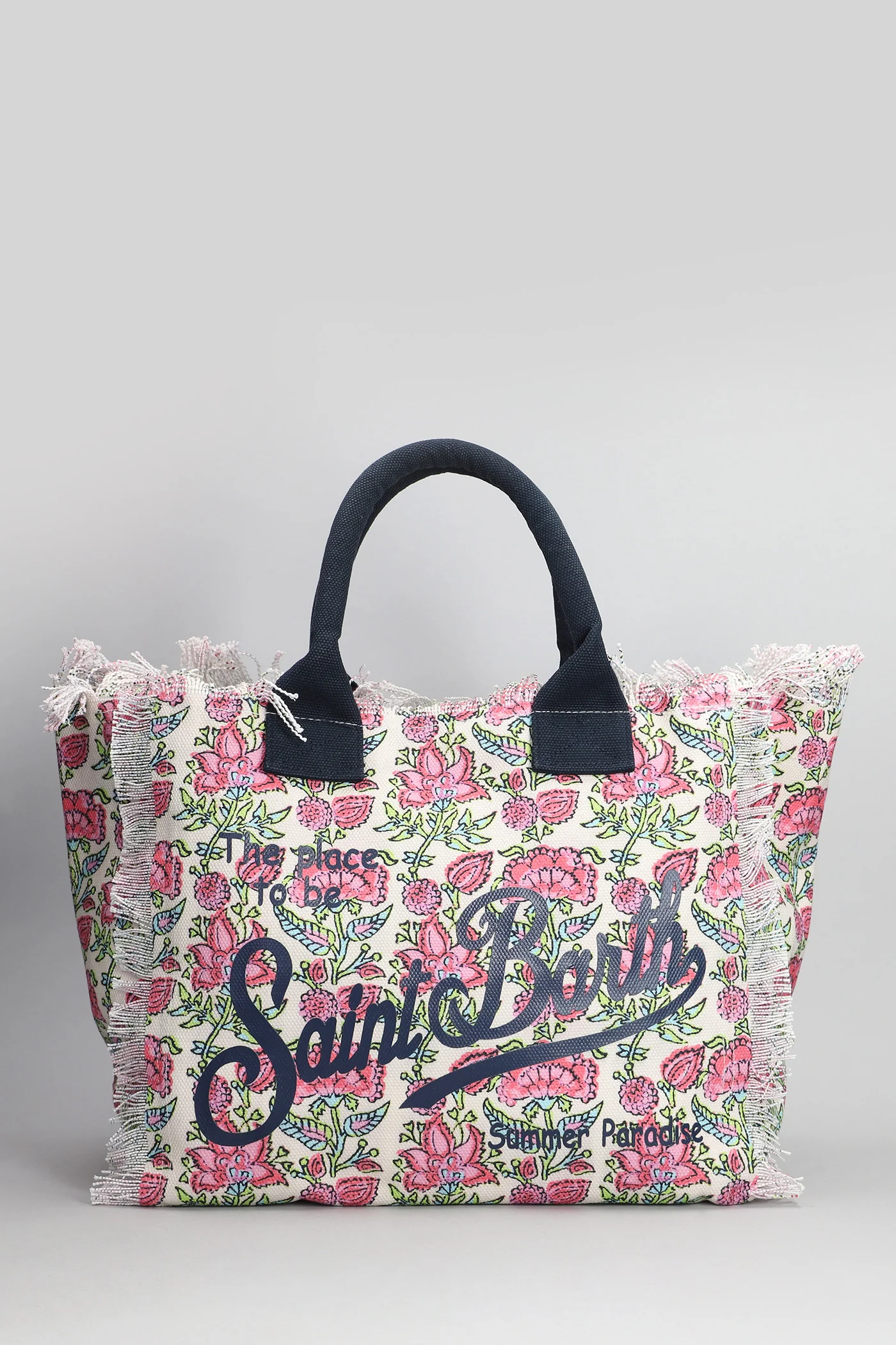 Vanity Tote in beige cotton - Image 3