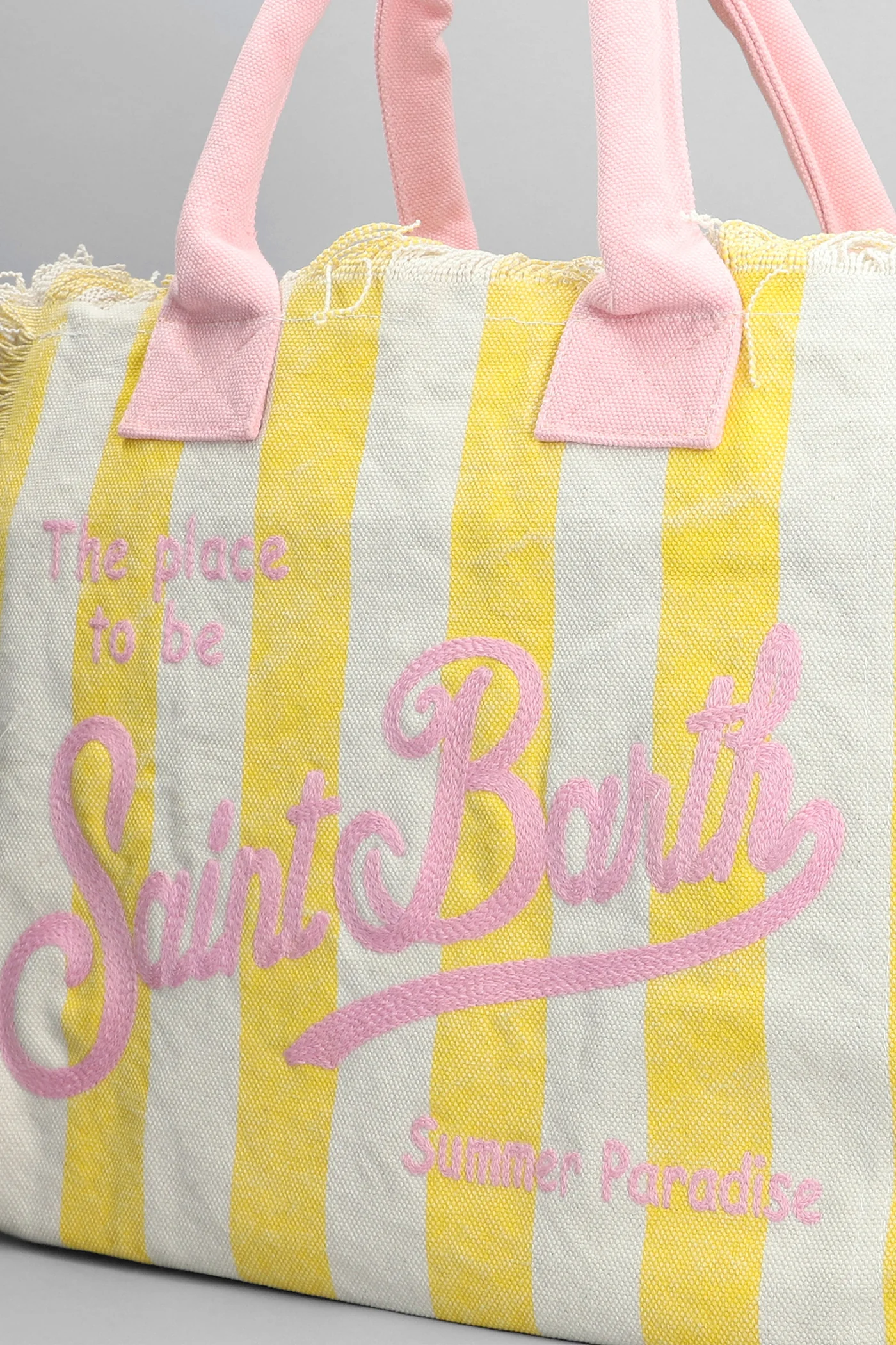 Vanity Tote in beige cotton - Image 4