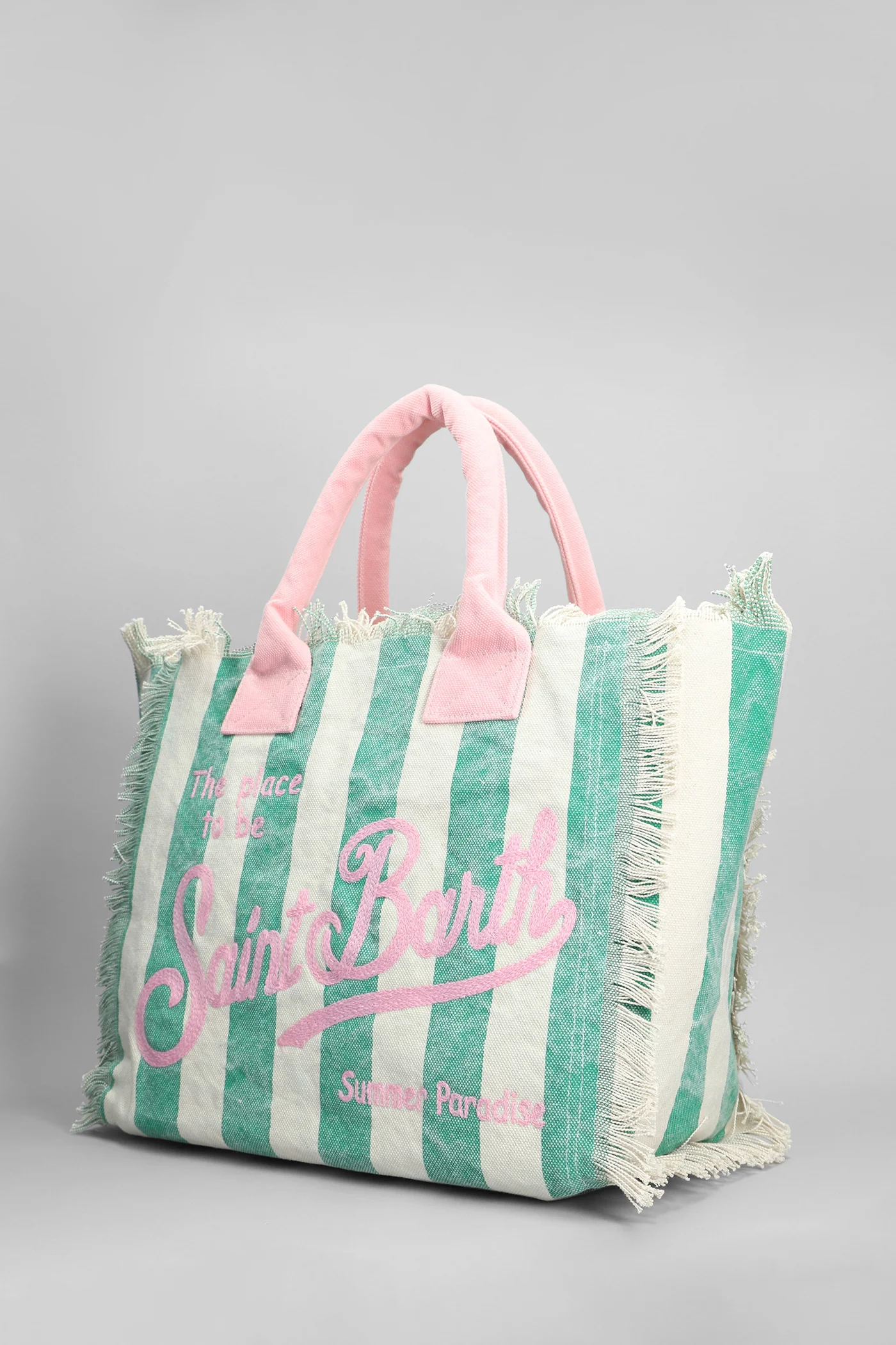 Vanity Tote in beige cotton - Image 2