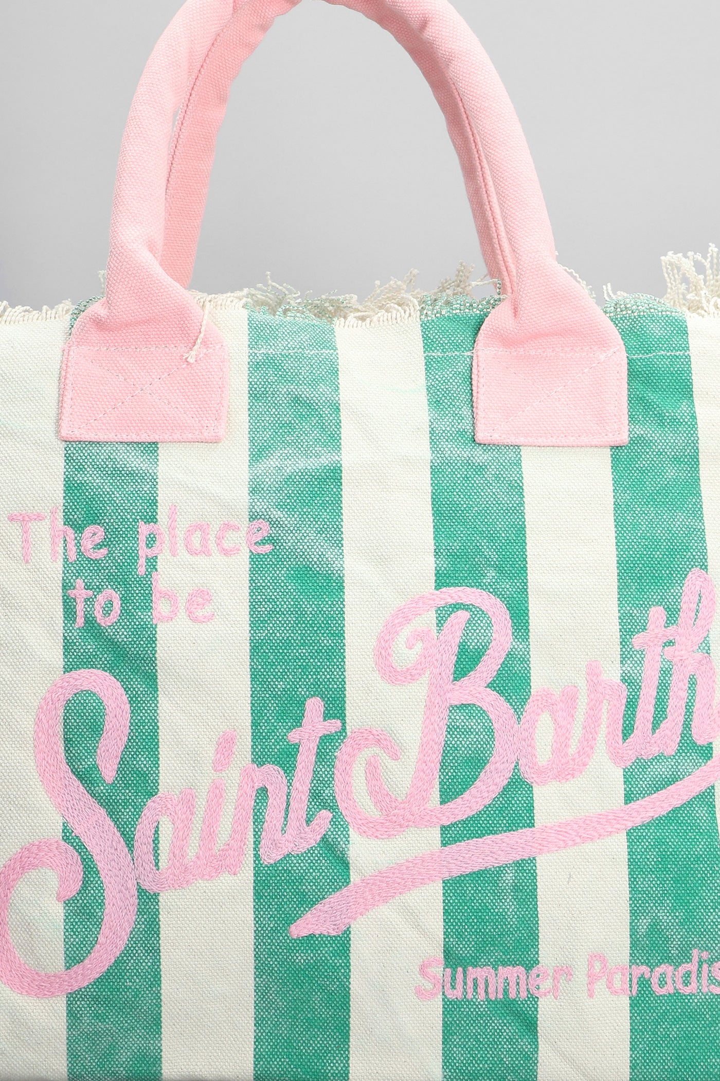 Vanity Tote in beige cotton - Image 4