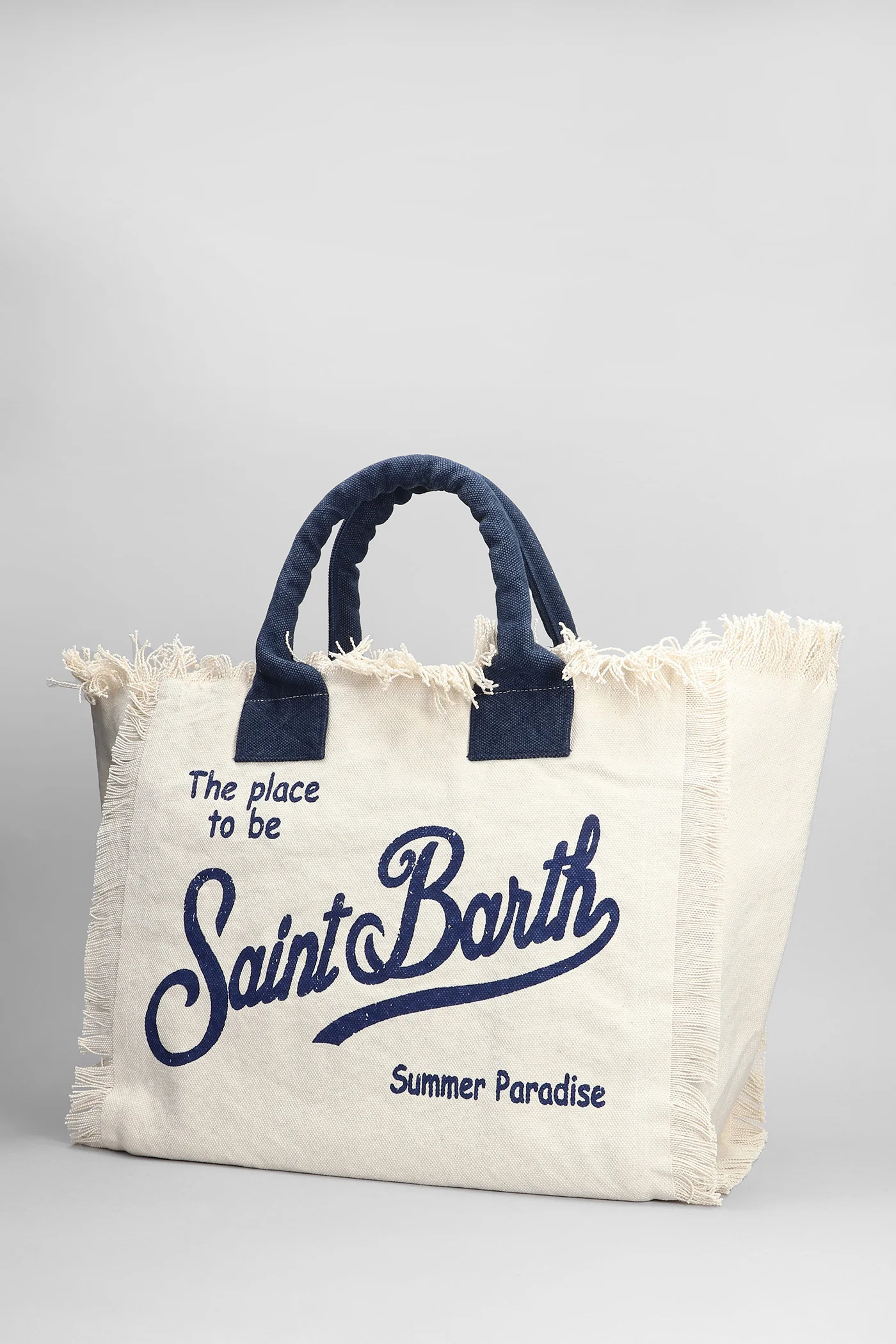 Vanity Tote in beige cotton - Image 2