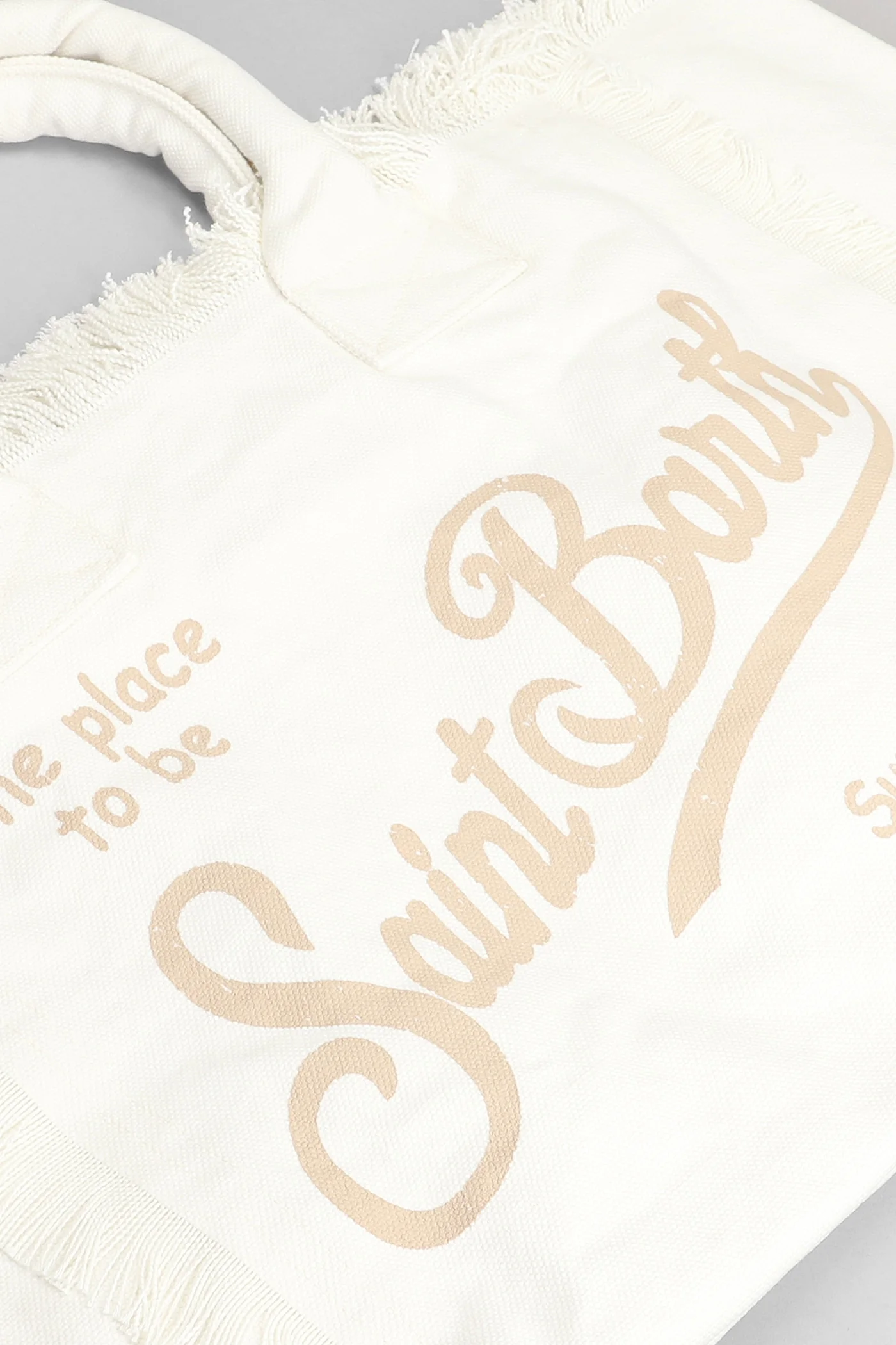 Vanity Tote in beige cotton - Image 4
