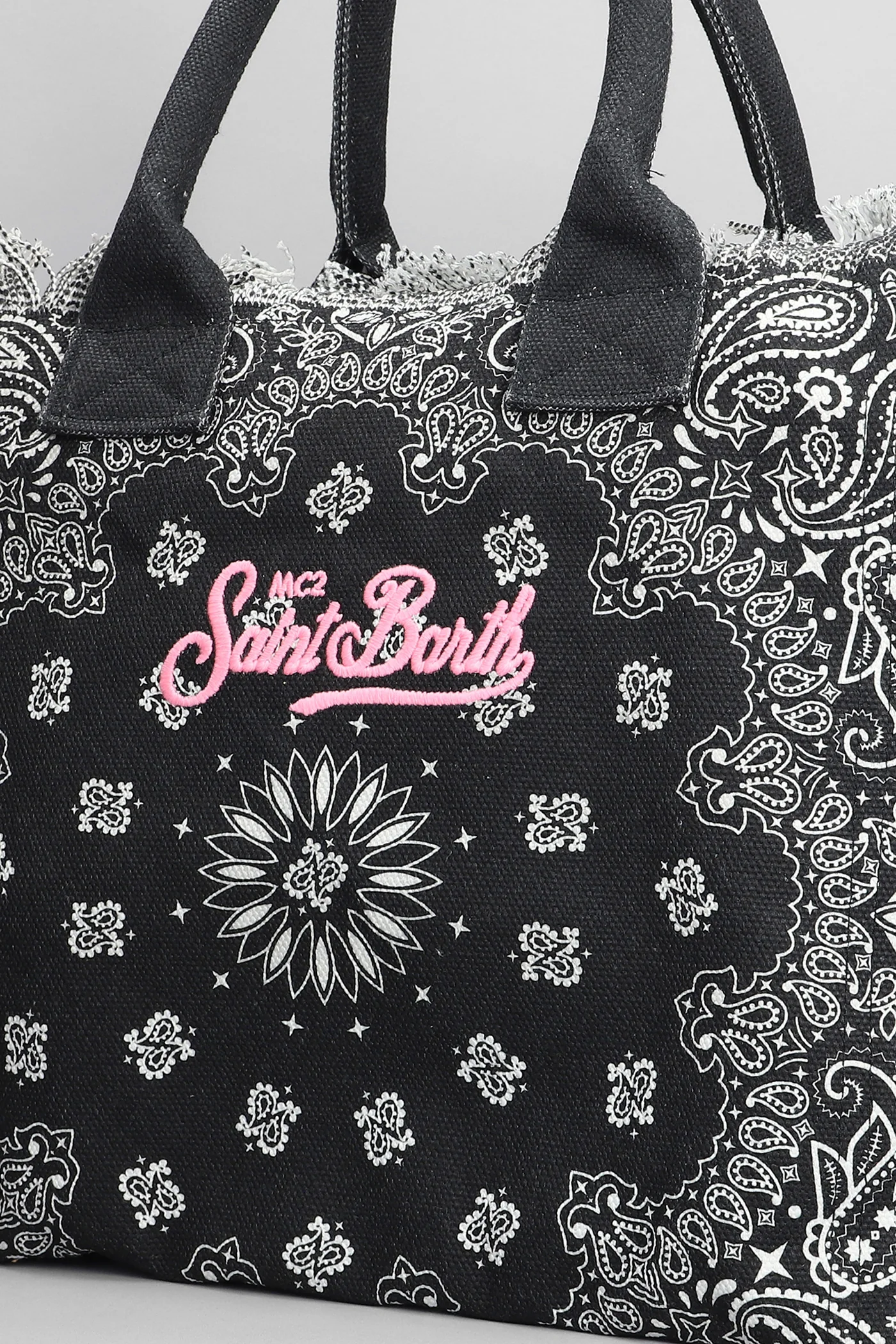 Vanity Tote in black cotton - Image 4