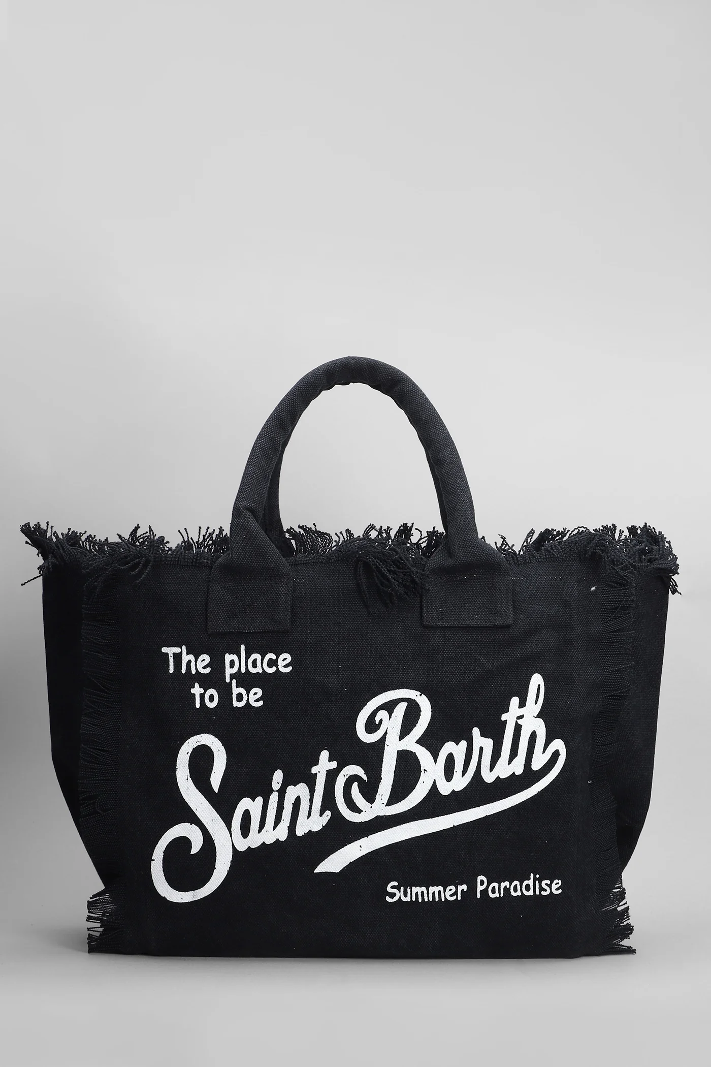 Vanity Tote in black cotton - Image 3