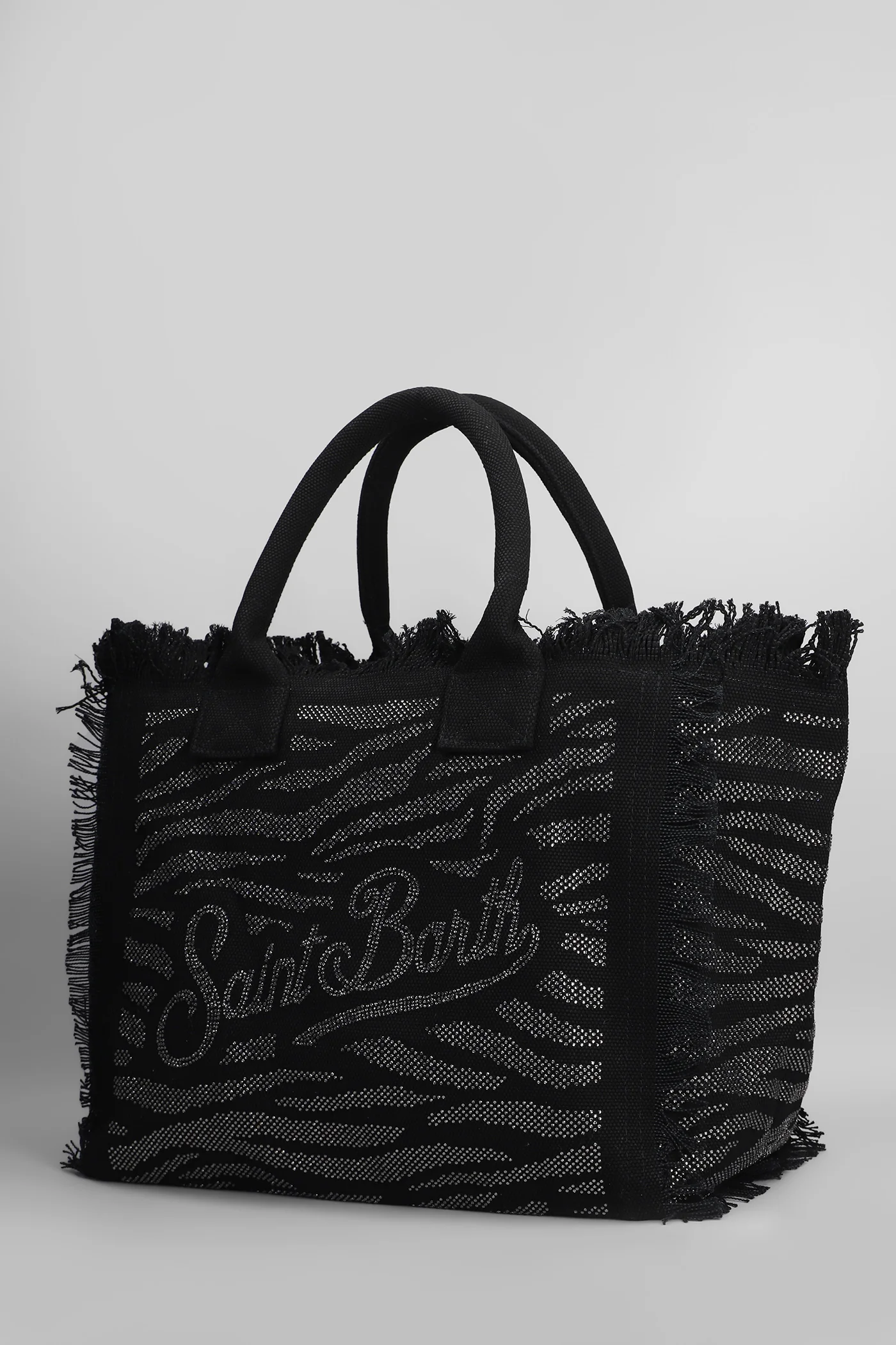 Vanity Tote in black cotton - Image 2