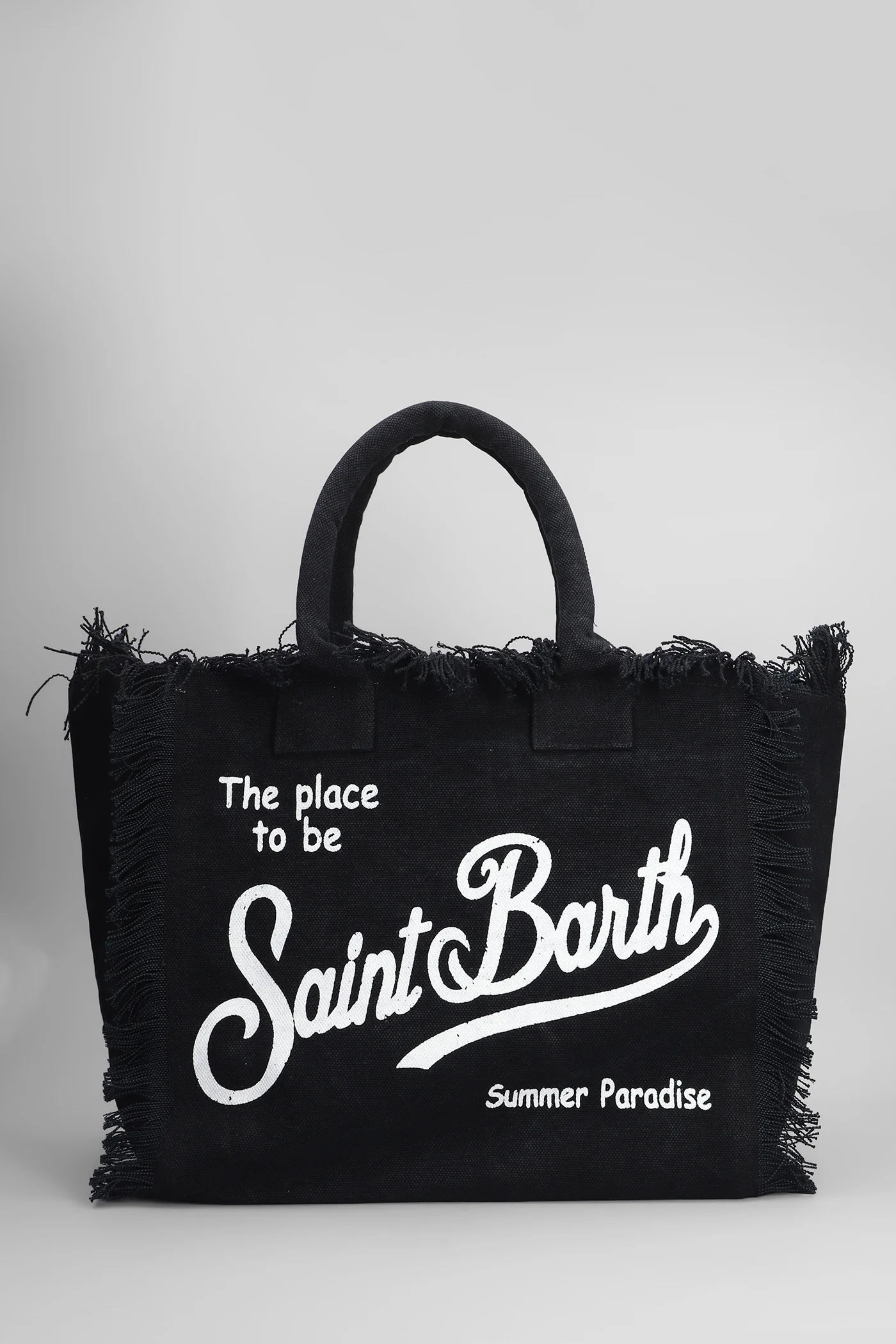 Vanity Tote in black cotton - Image 3