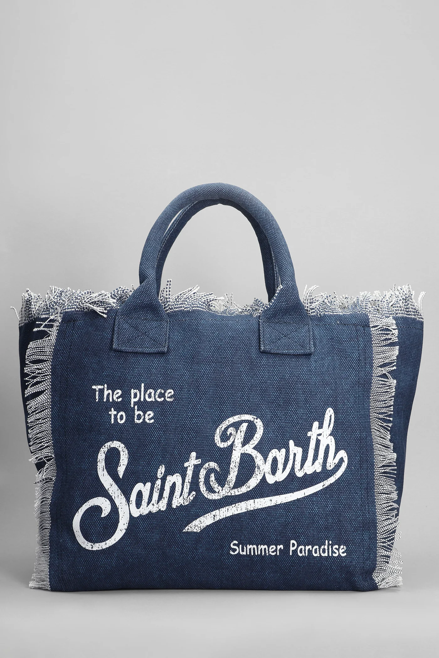 Vanity Tote in blue cotton