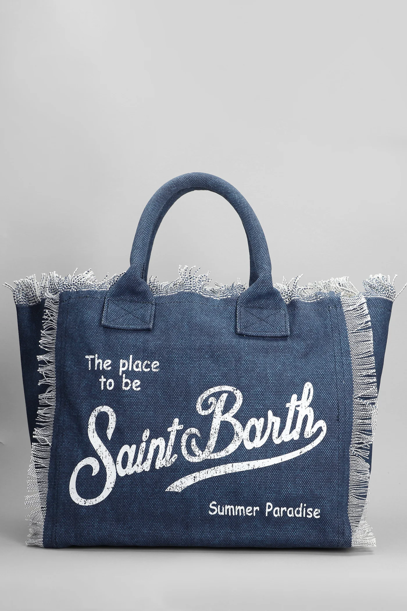 Vanity Tote in blue cotton - Image 3