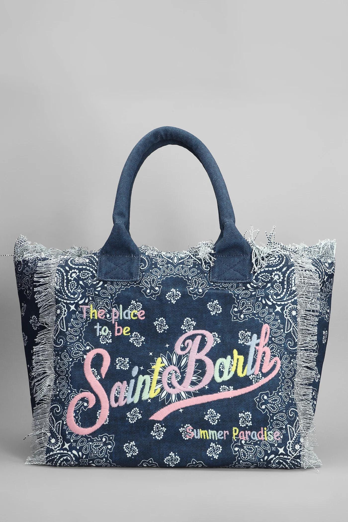 Vanity Tote in blue cotton - Image 3