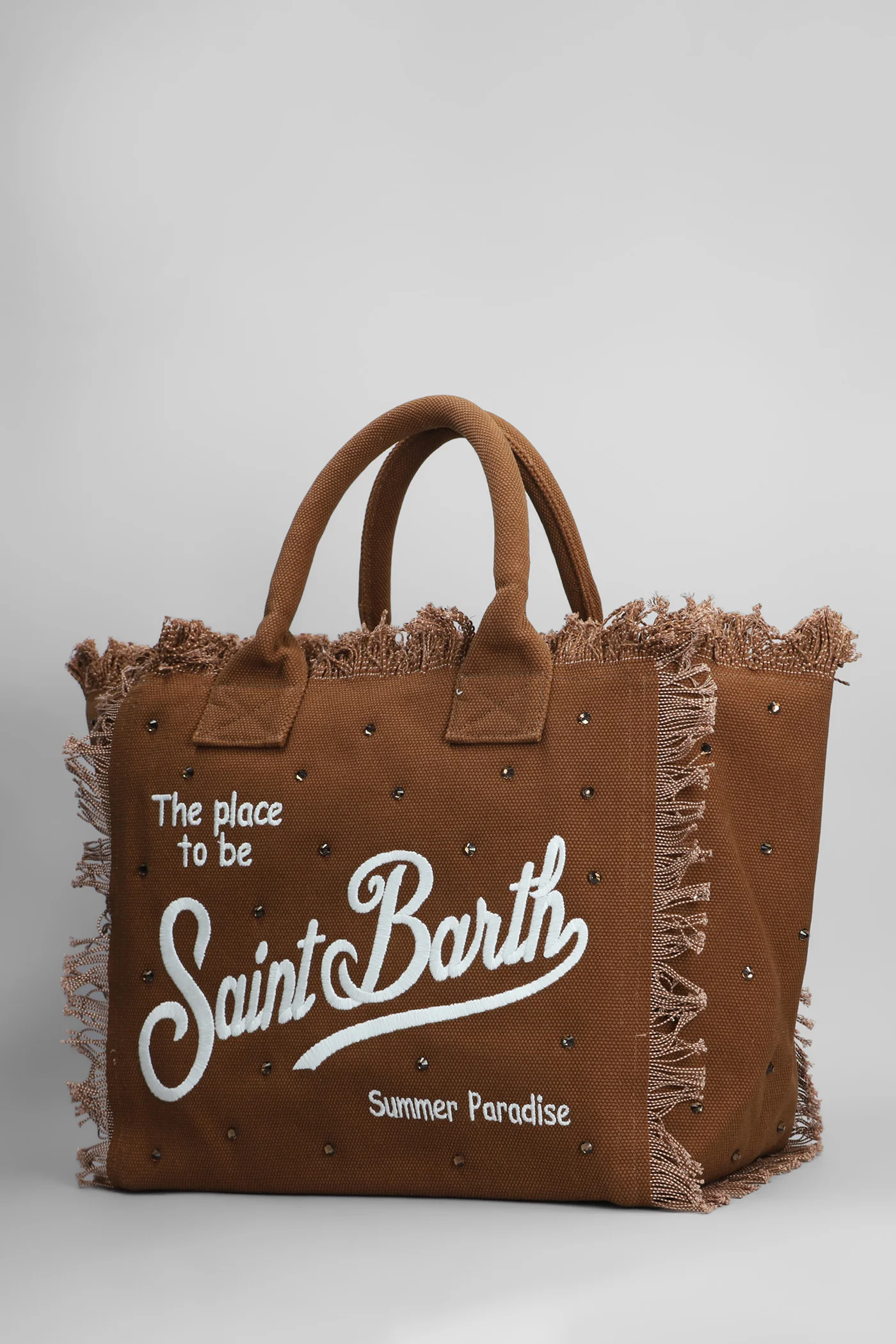 Vanity Tote in brown cotton - Image 2