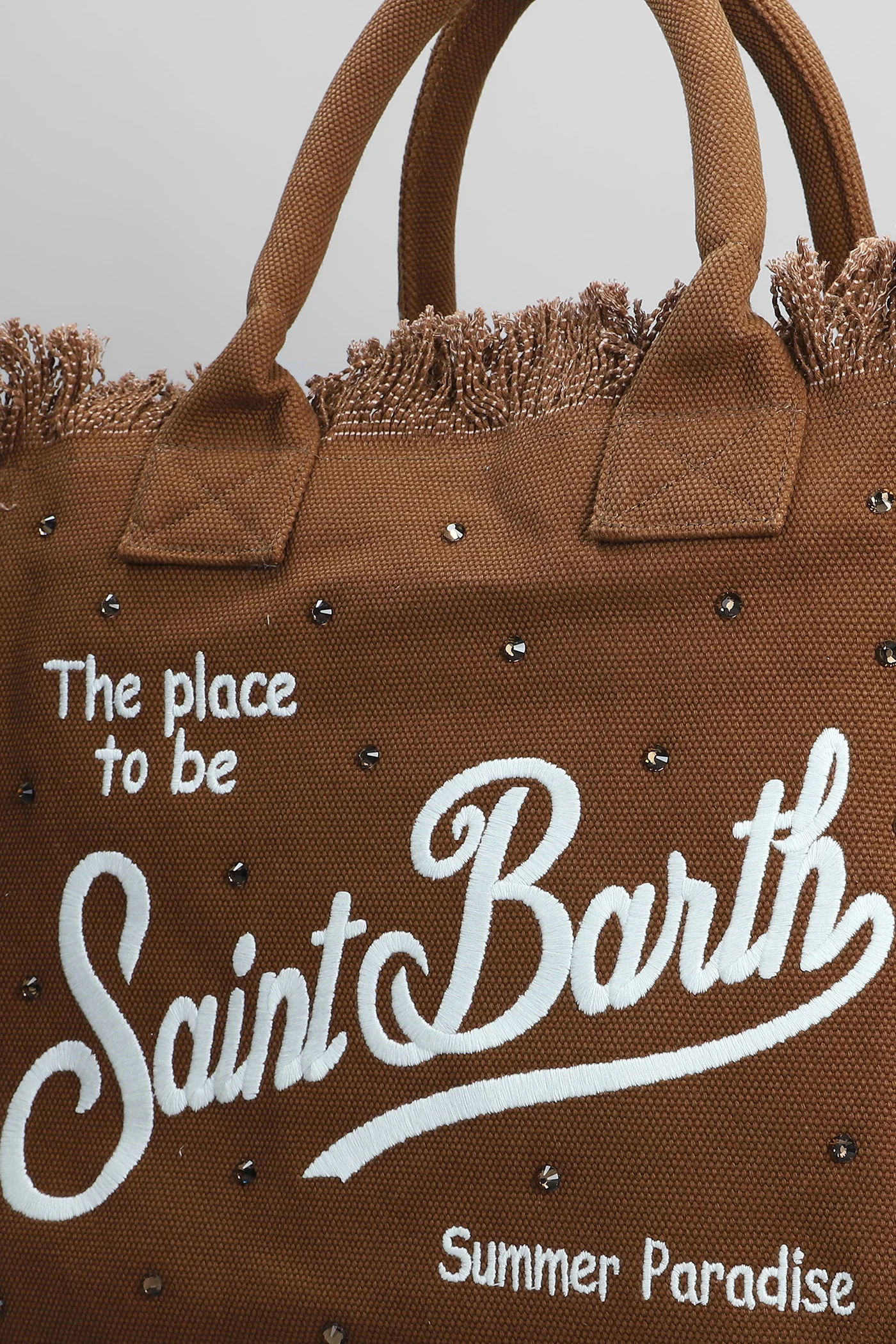Vanity Tote in brown cotton - Image 4