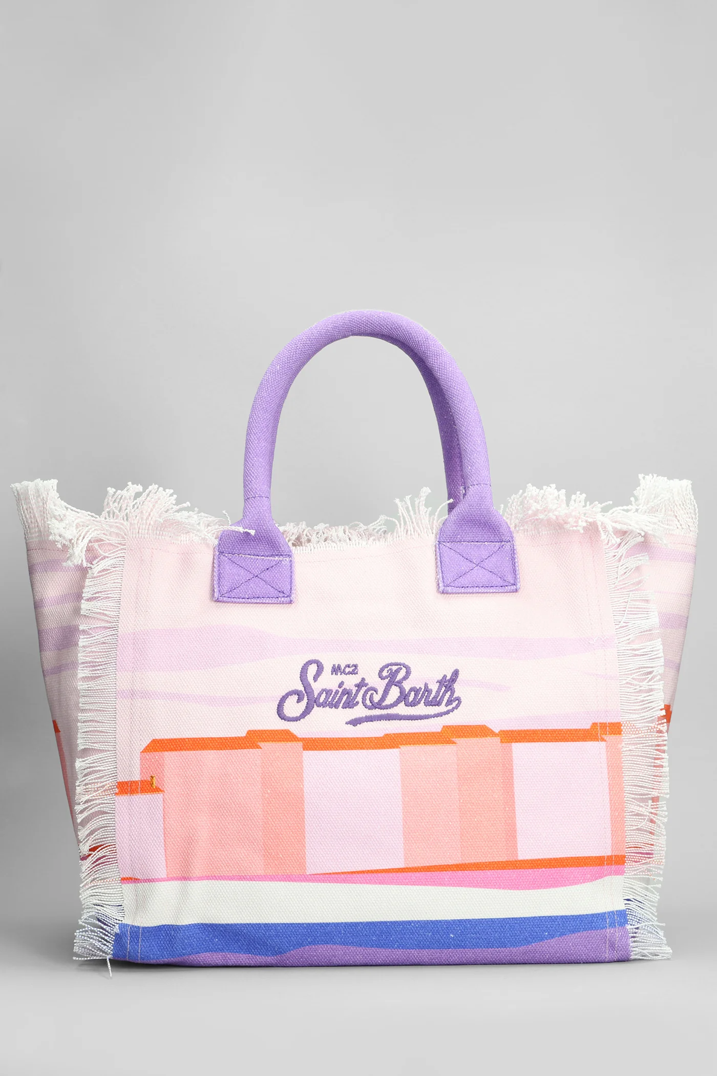 Vanity Tote in rose-pink cotton - Image 3