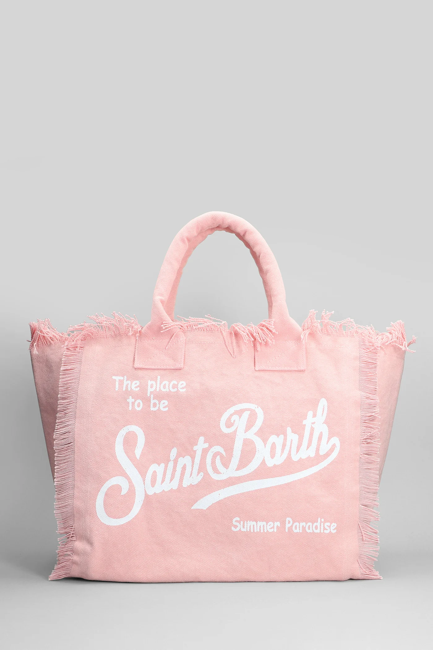 Vanity Tote in rose-pink cotton - Image 3