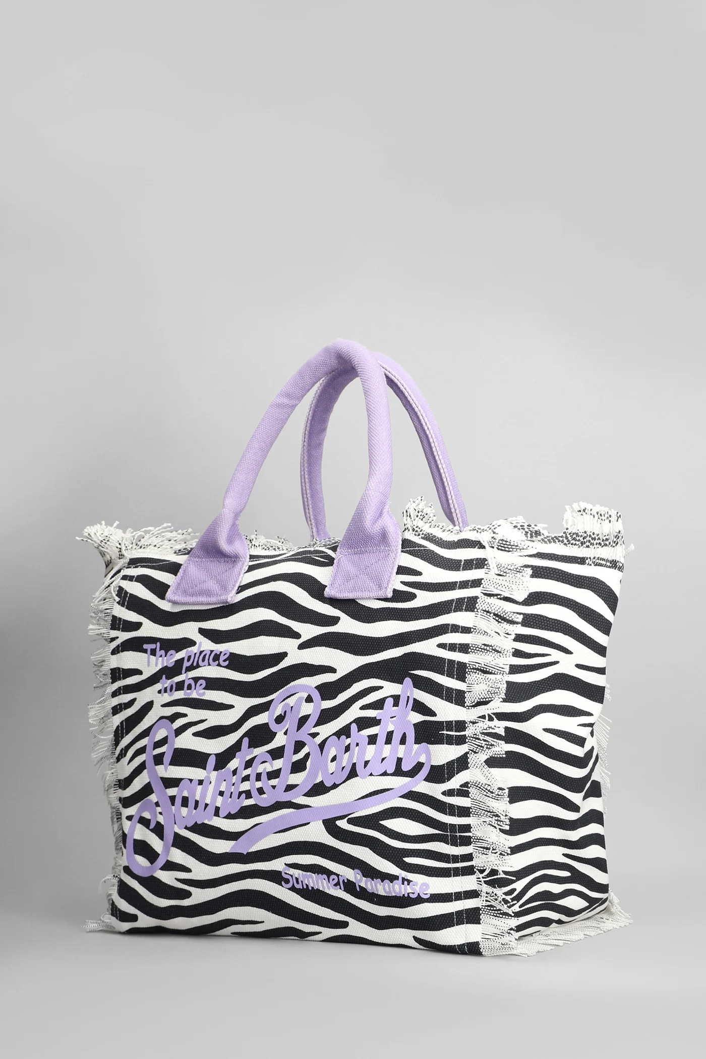 Vanity Tote in white cotton - Image 2
