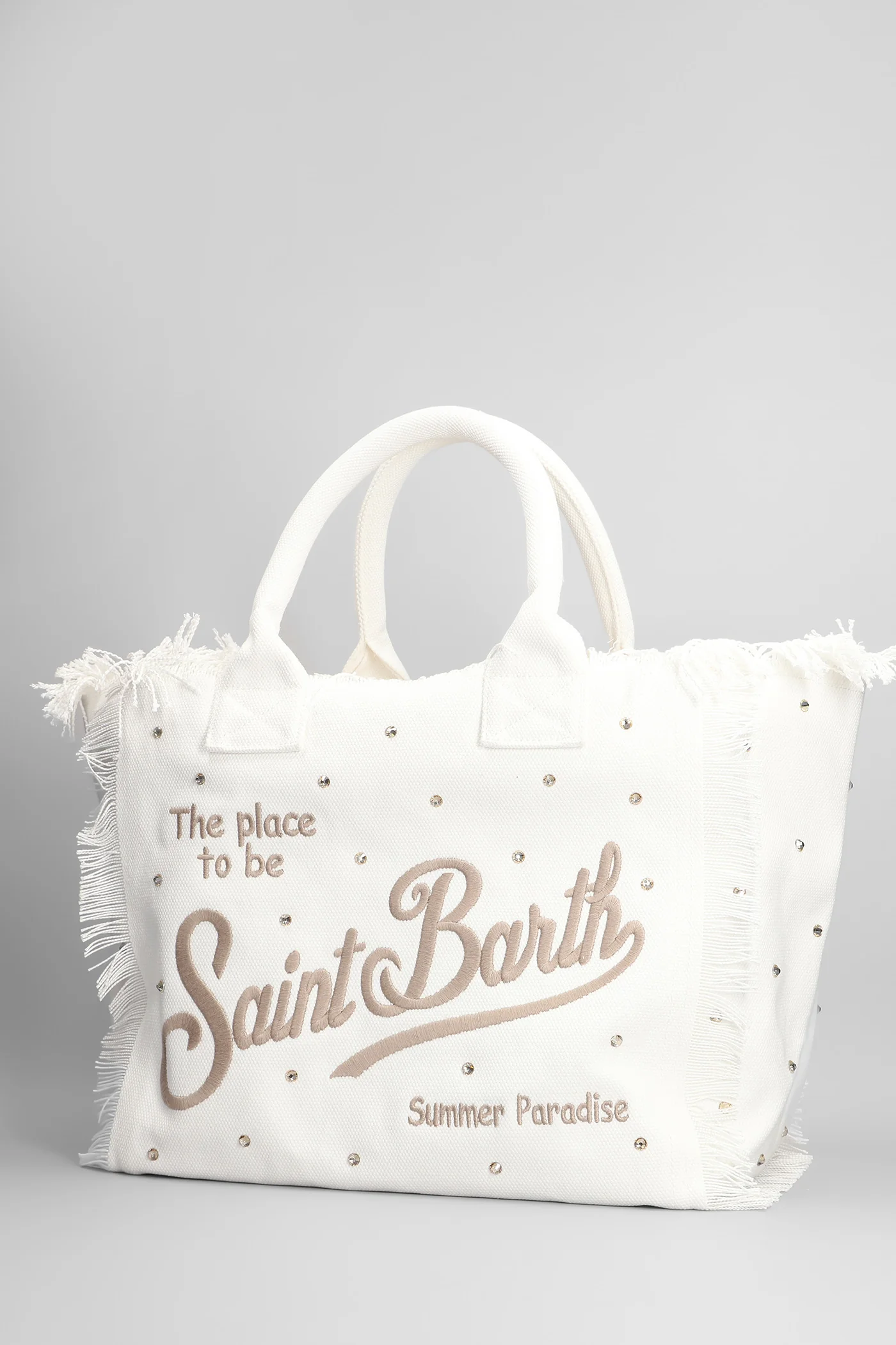 Vanity Tote in white cotton - Image 2