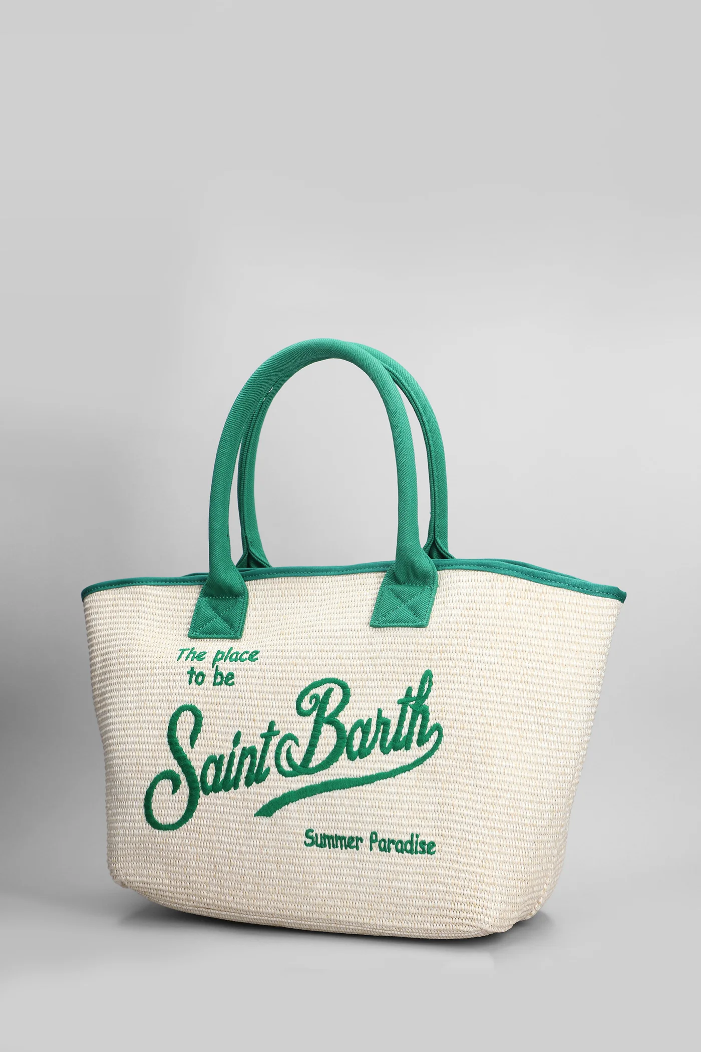 Vionette Tote in beige raffia - Image 2