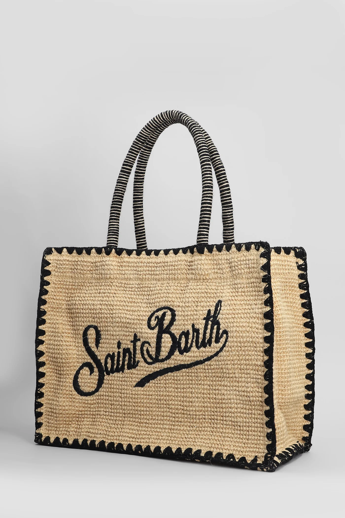 Vivian jute Tote in beige raffia - Image 2