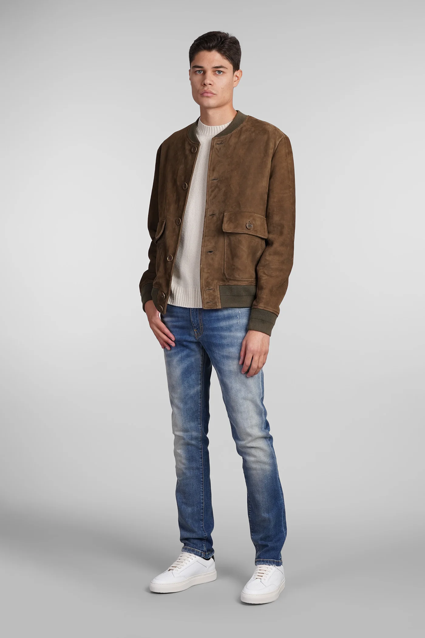 Bomber Jacket in brown leather - Image 2