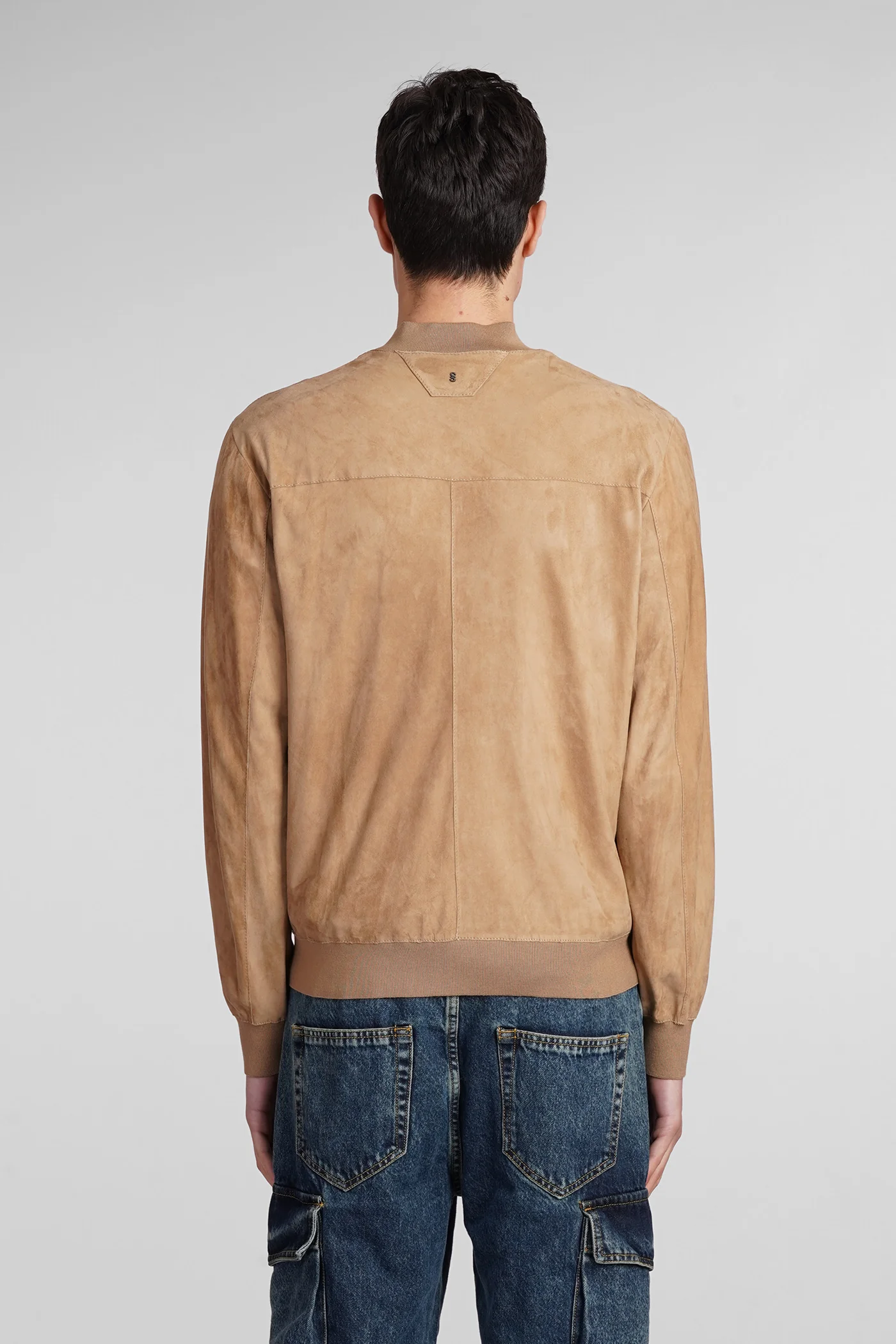 Bomber Jacket in Camel suede - Image 3