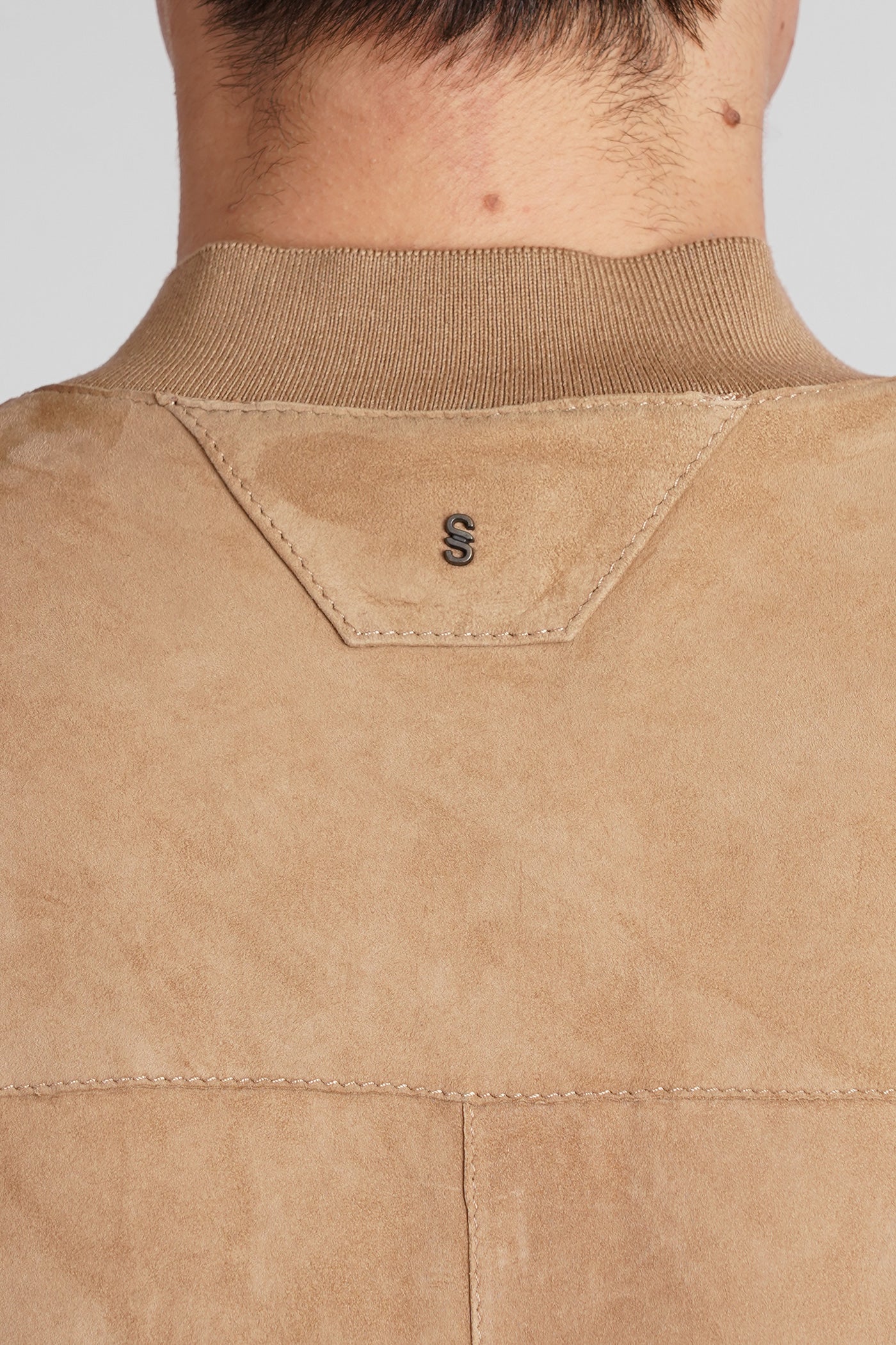 Bomber Jacket in Camel suede - Image 5