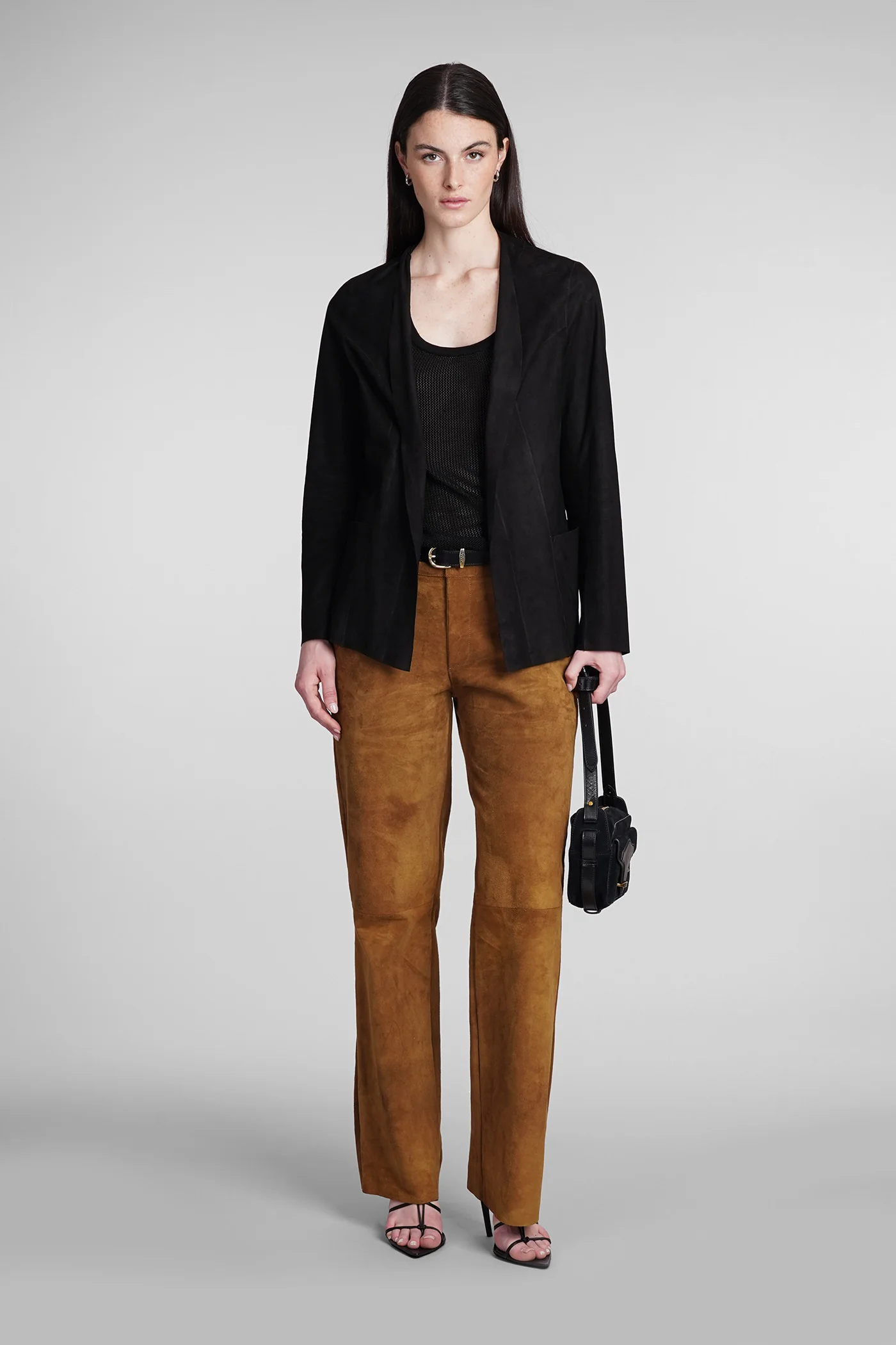 Casual jacket in black suede - Image 2