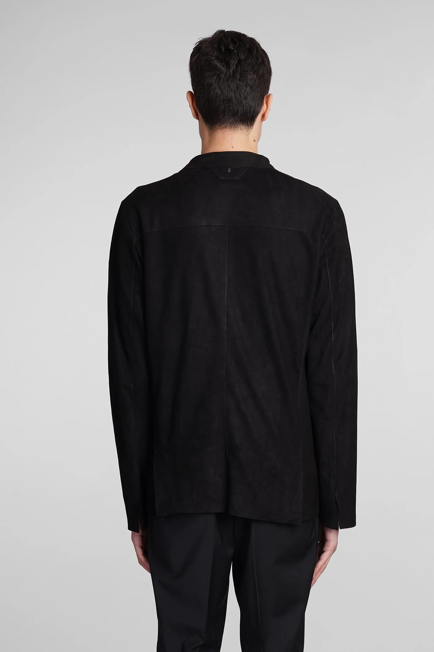 Leather jacket in black suede - Image 3