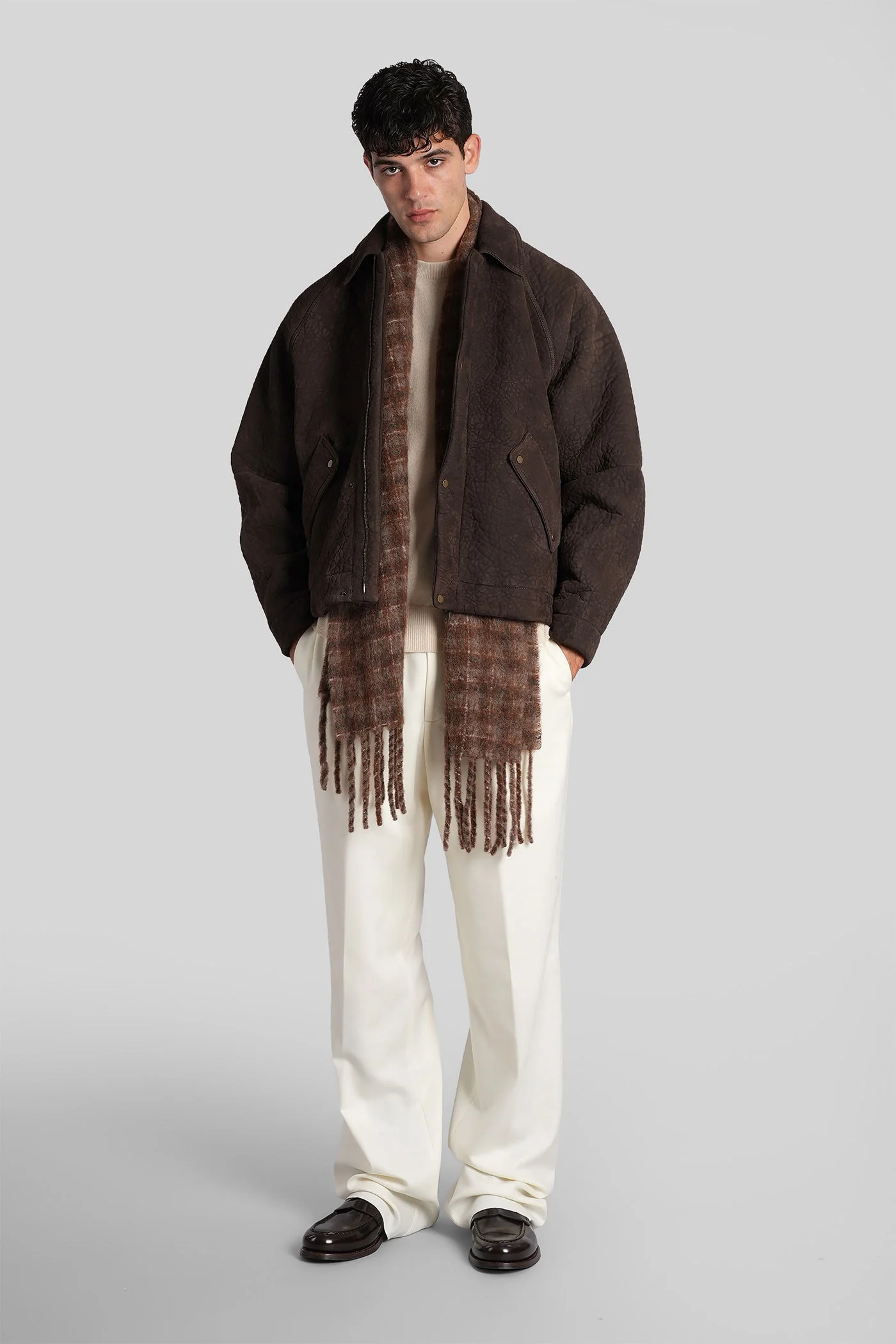 Leather jacket in brown leather - Image 2