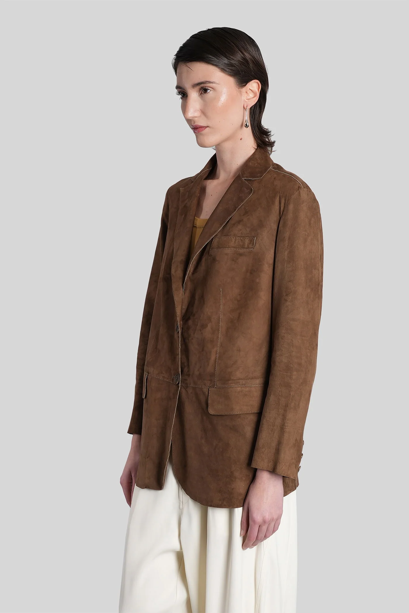 Leather jacket in Camel leather - Image 4