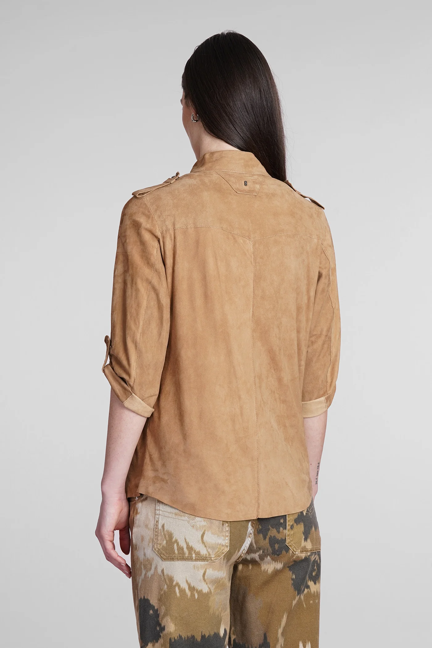Shirt in Camel suede - Image 3
