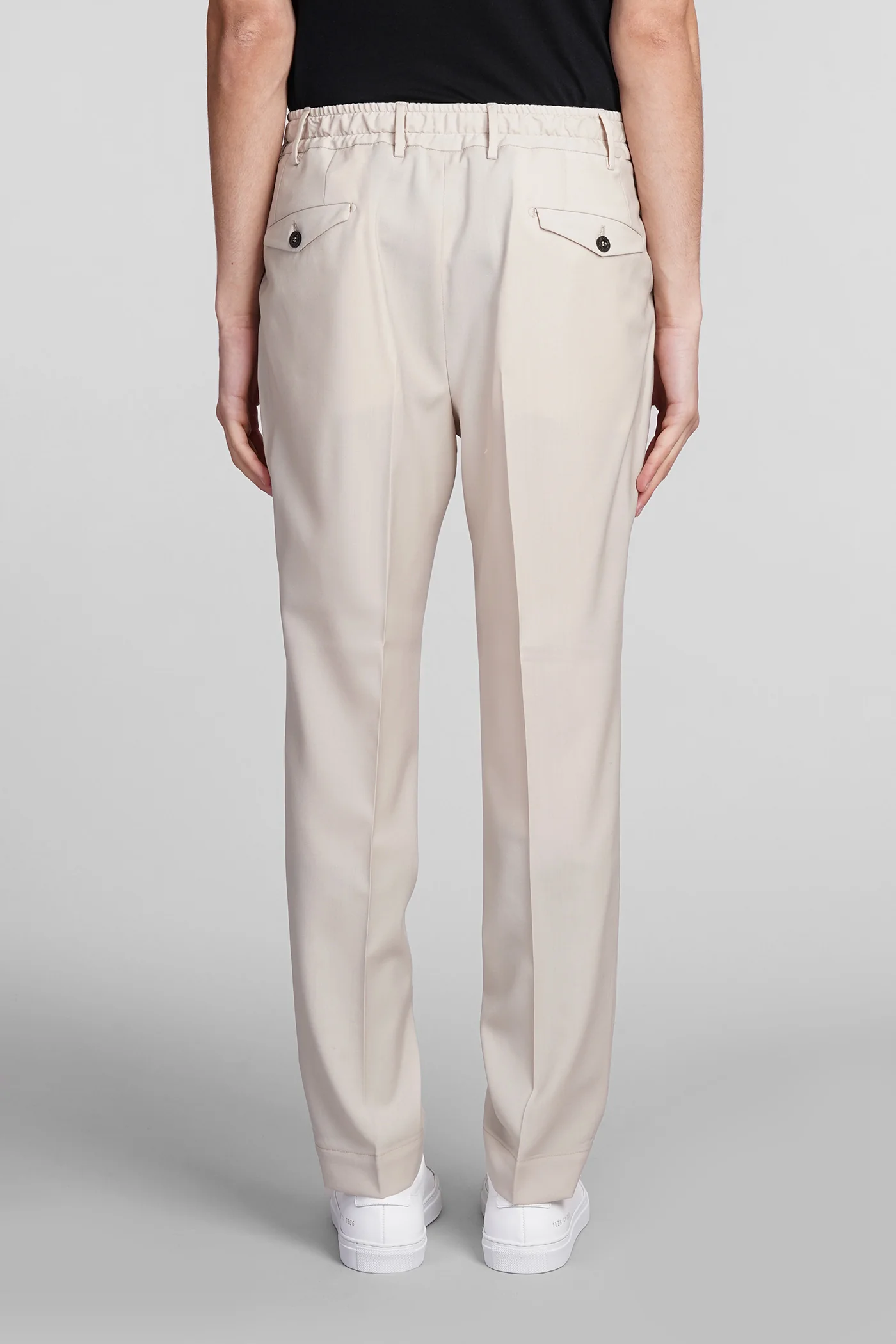 Pants in beige wool - Image 3