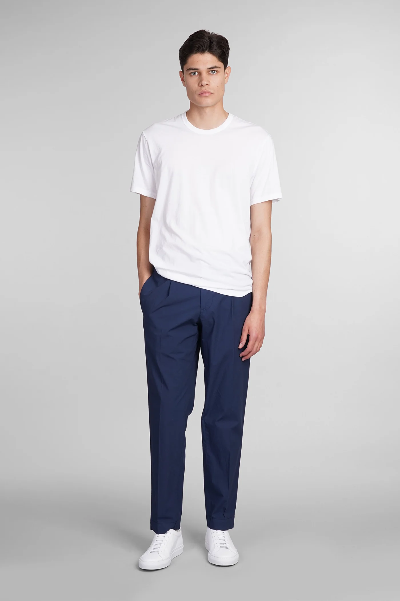 Pants in blue cotton - Image 2