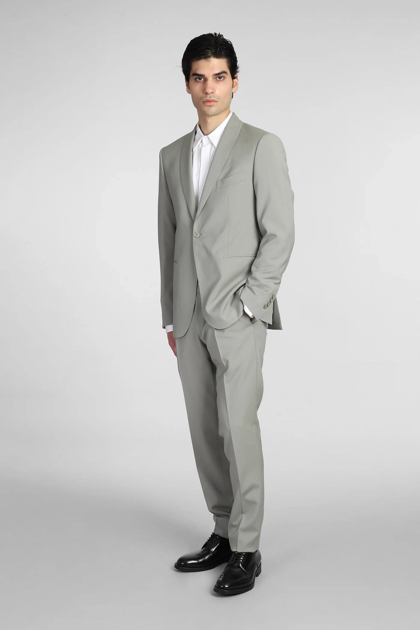 Suit in green wool - Image 2