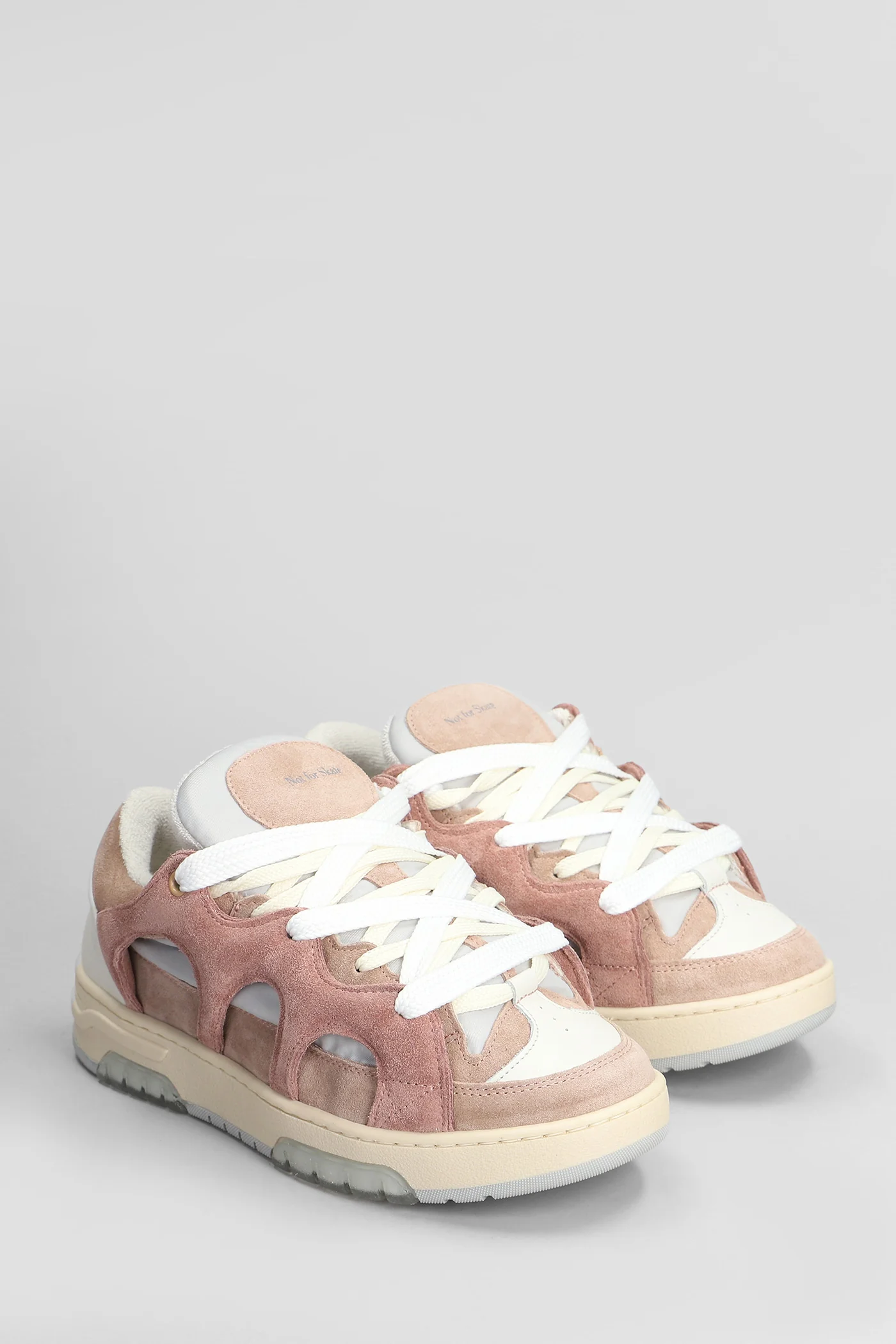 Santha 1 Sneakers in rose-pink Suede and fabric - Image 2