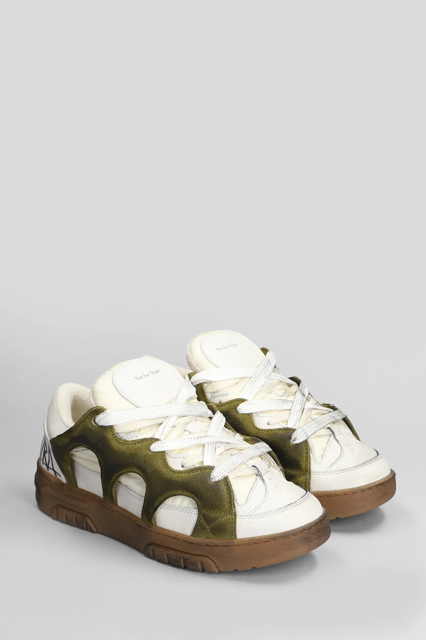 Santha 1 Sneakers in white suede and leather - Image 2