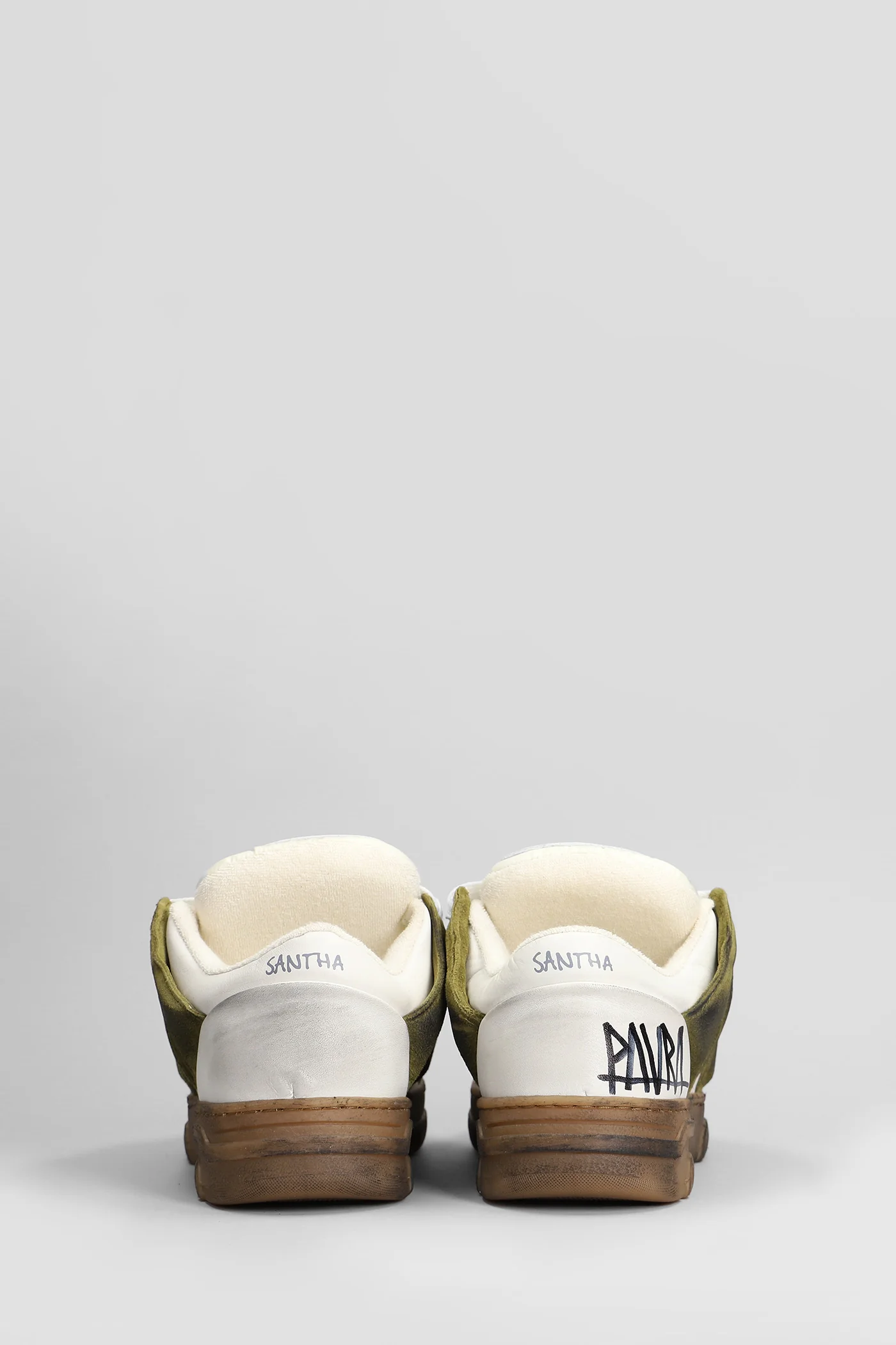 Santha 1 Sneakers in white suede and leather - Image 4