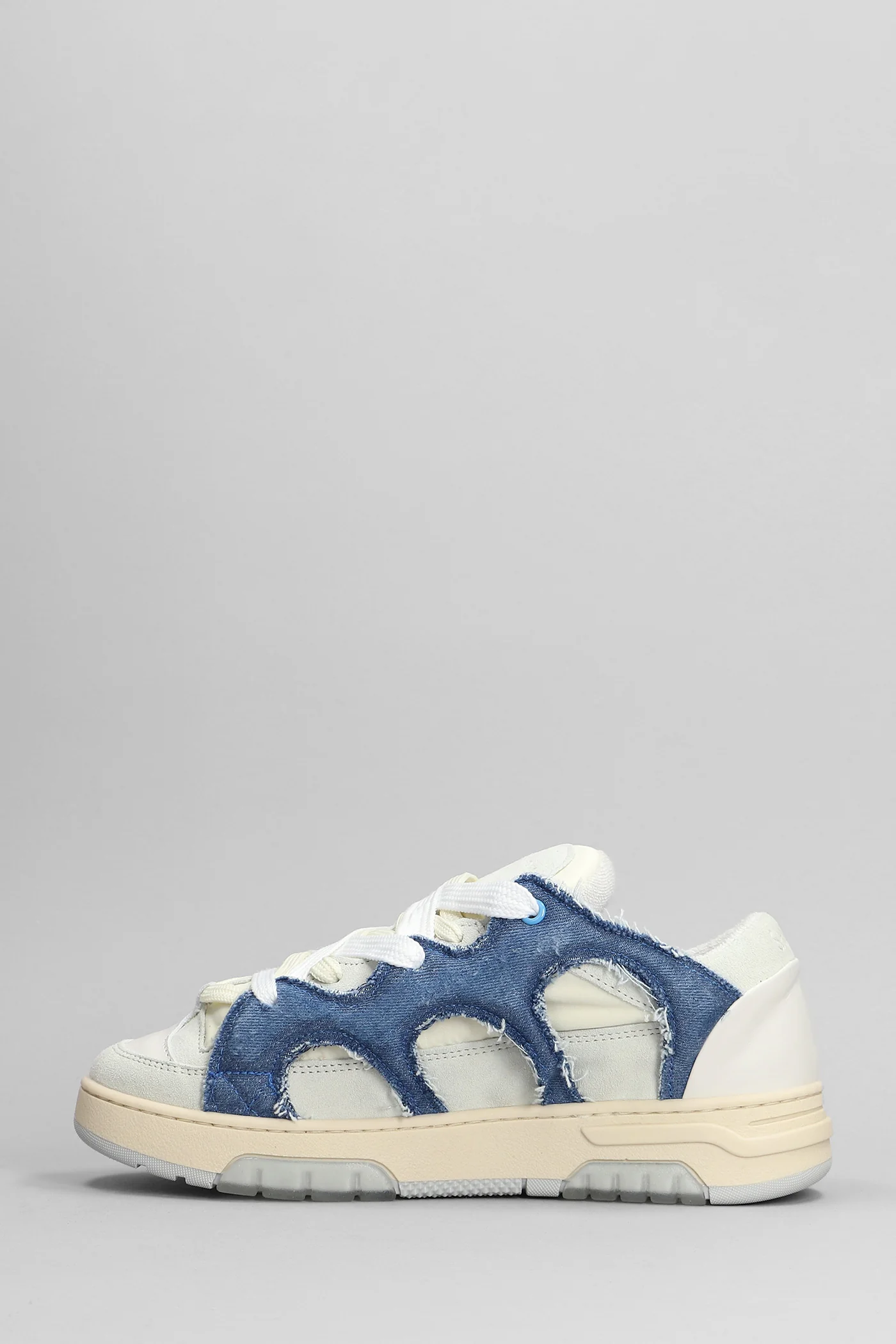 Santha 1 Sneakers in white suede and leather - Image 3