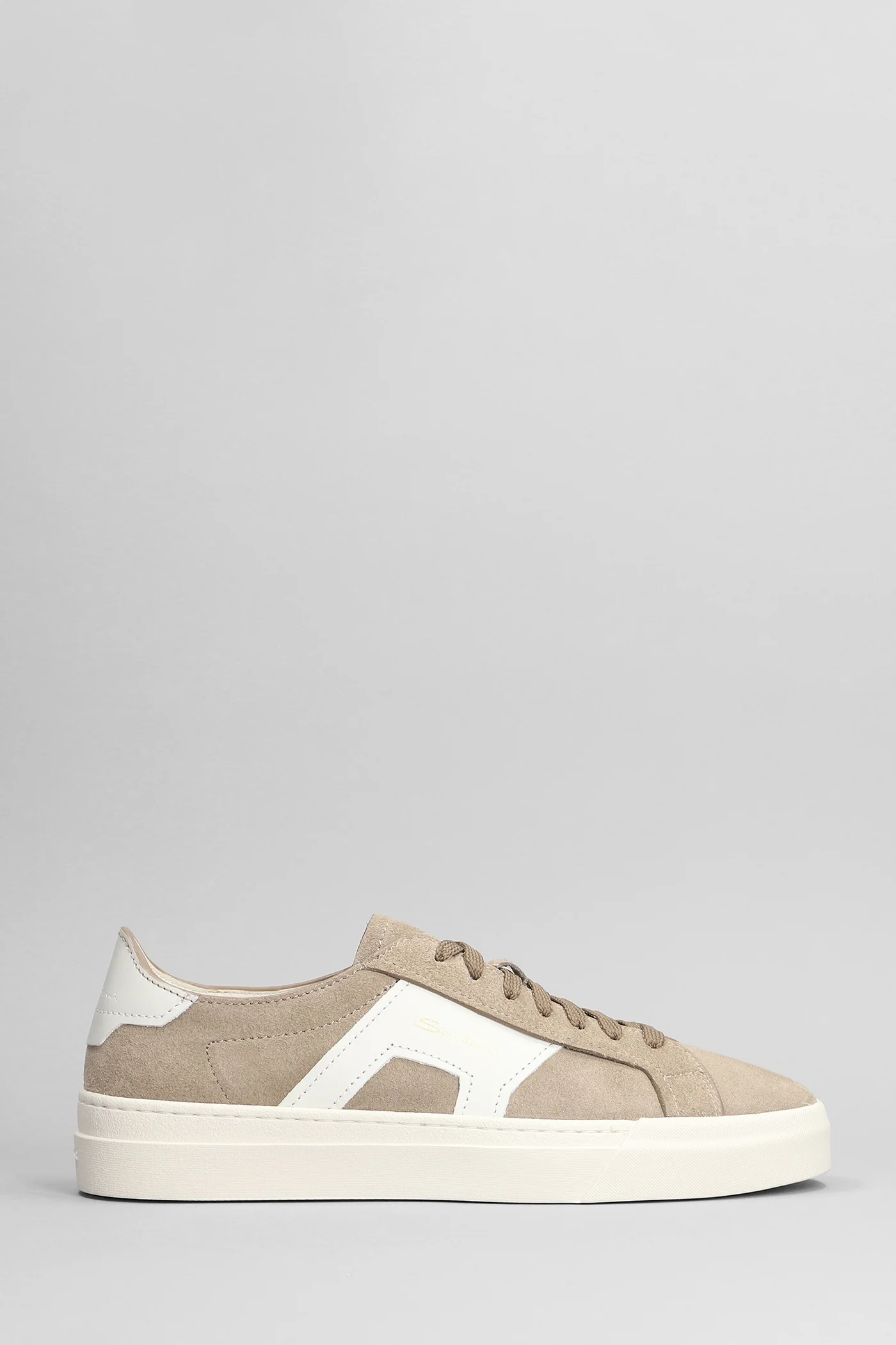 Dbs Sneakers in beige suede and leather