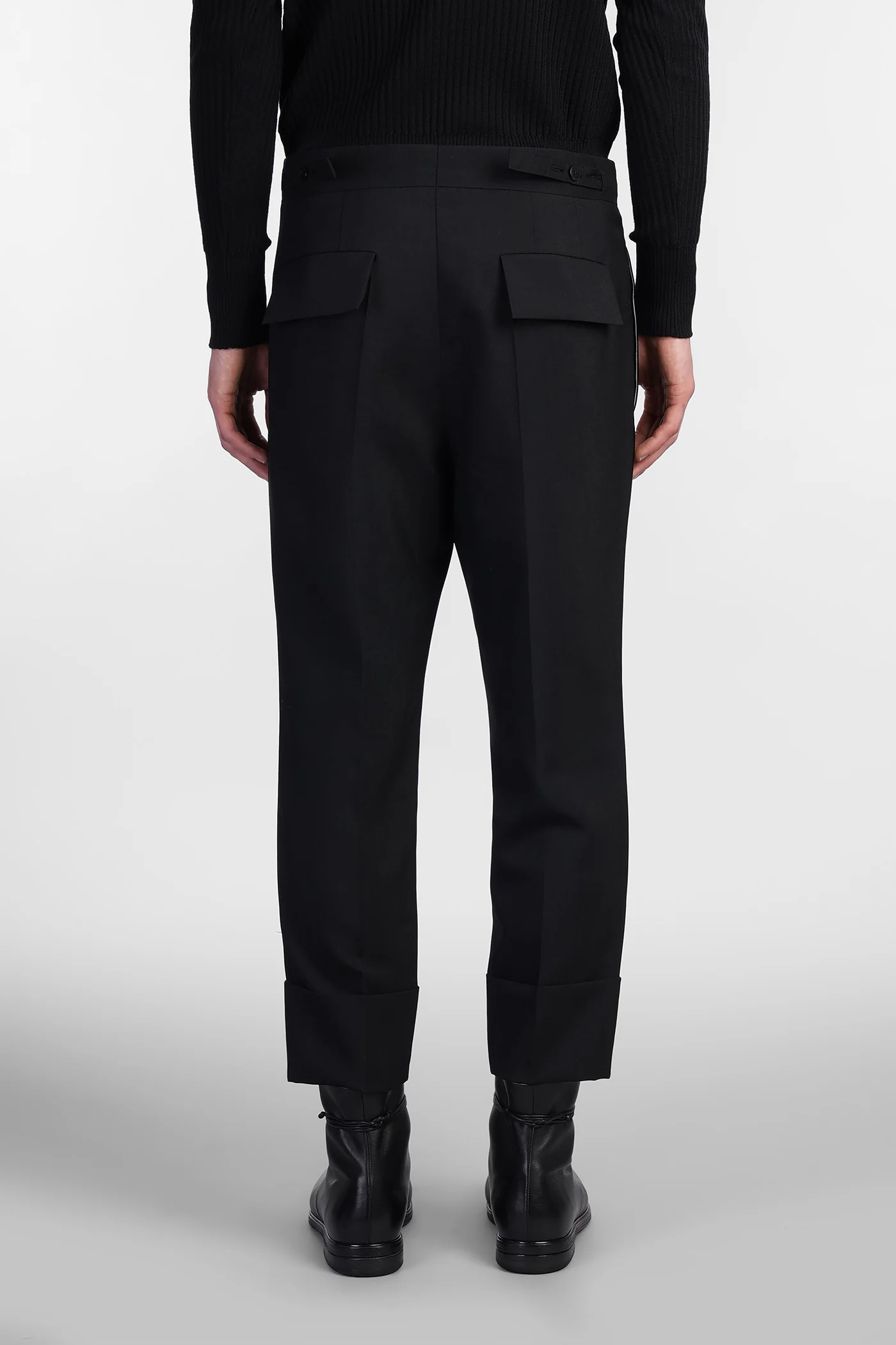 N 7 Pants in black wool - Image 3