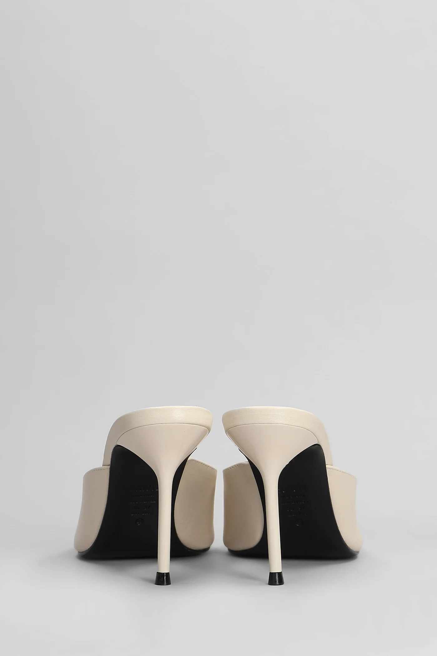 Slipper-Mule in beige leather - Image 4