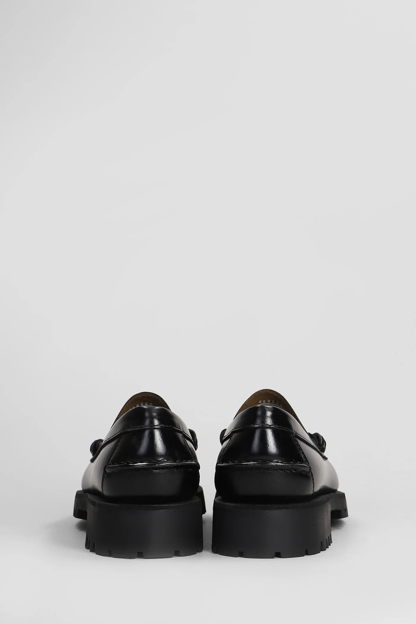 Dan lug Loafers in black leather - Image 4