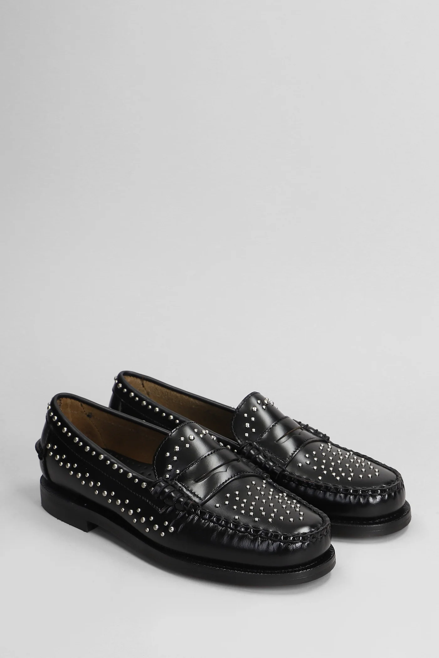 Dan studs Loafers in black leather - Image 2