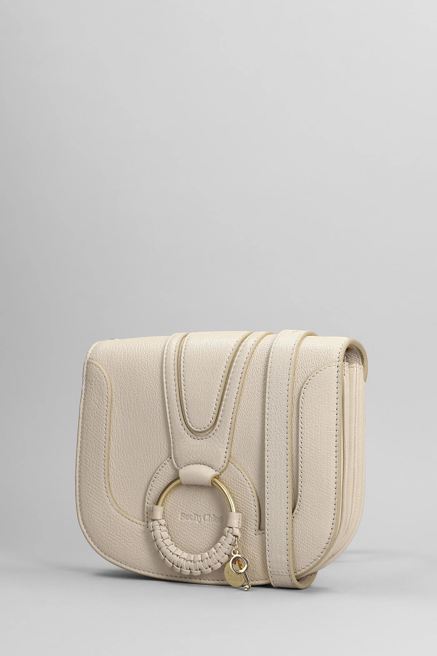 Hana media Shoulder bag in beige leather - Image 2
