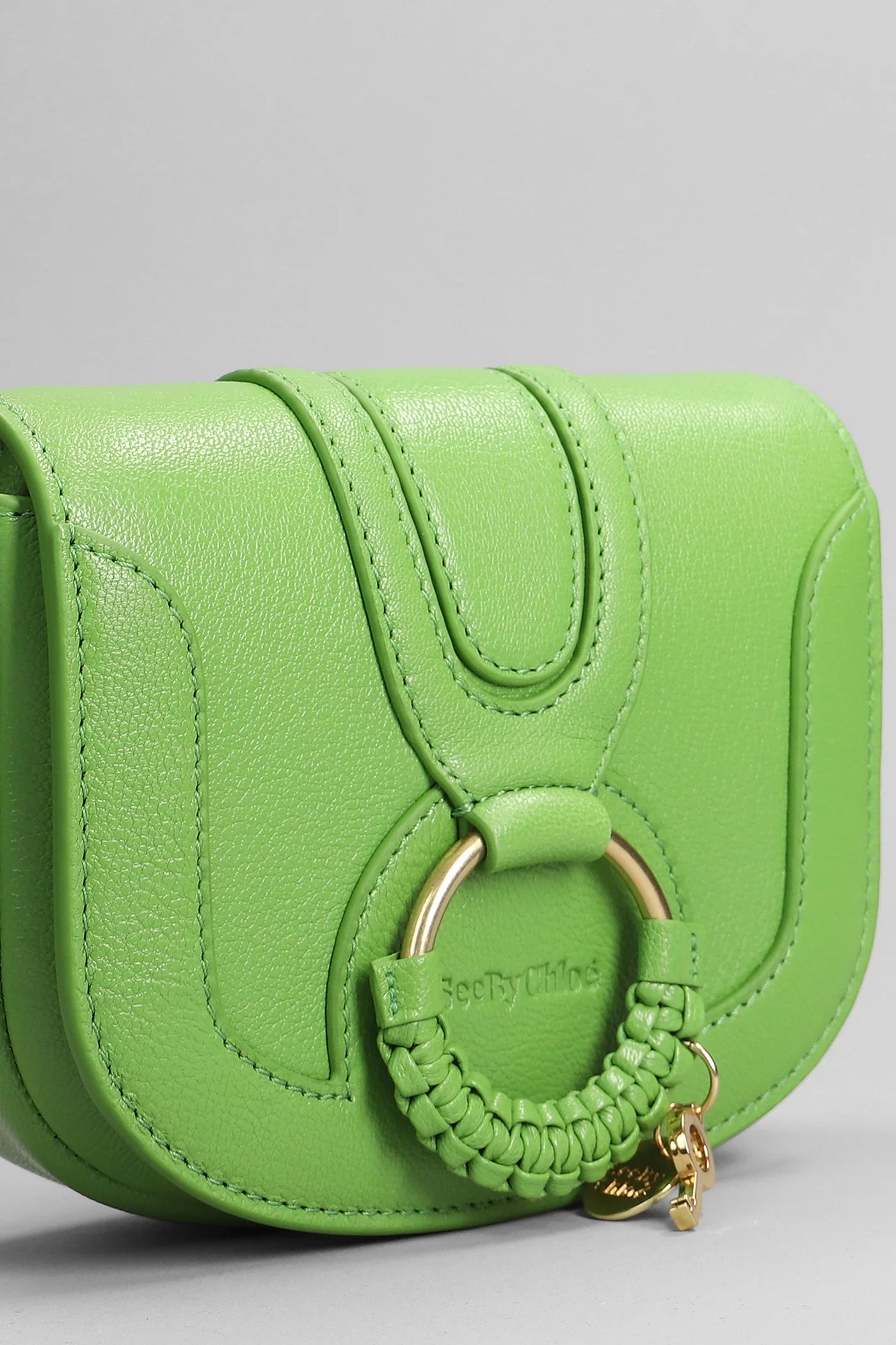 Hana mini Shoulder bag in green leather - Image 4