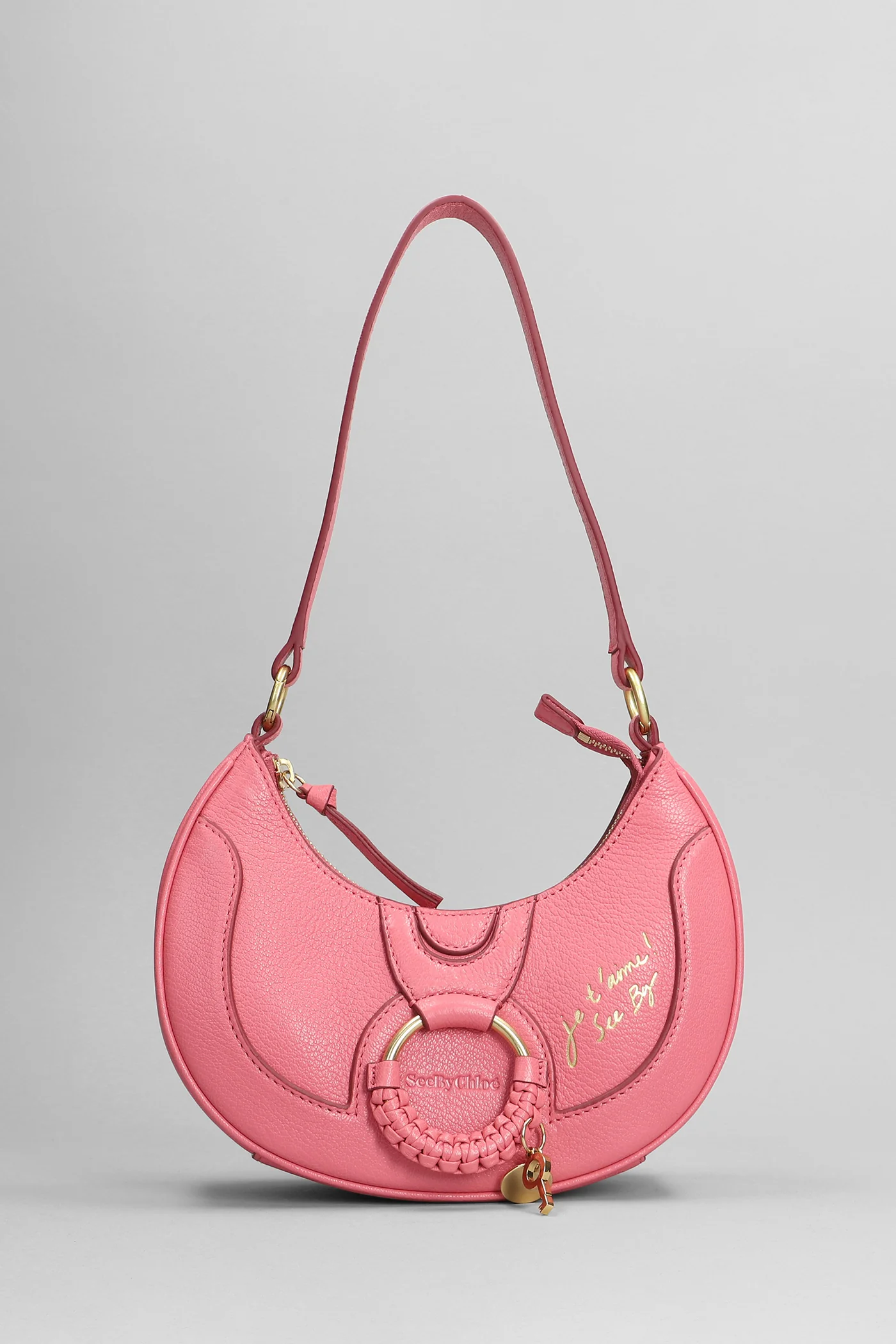 Hana Shoulder bag in rose-pink leather